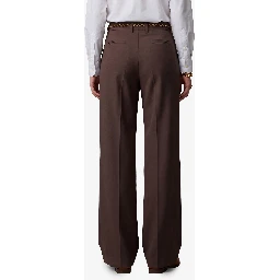 Straight leg canvas trousers
