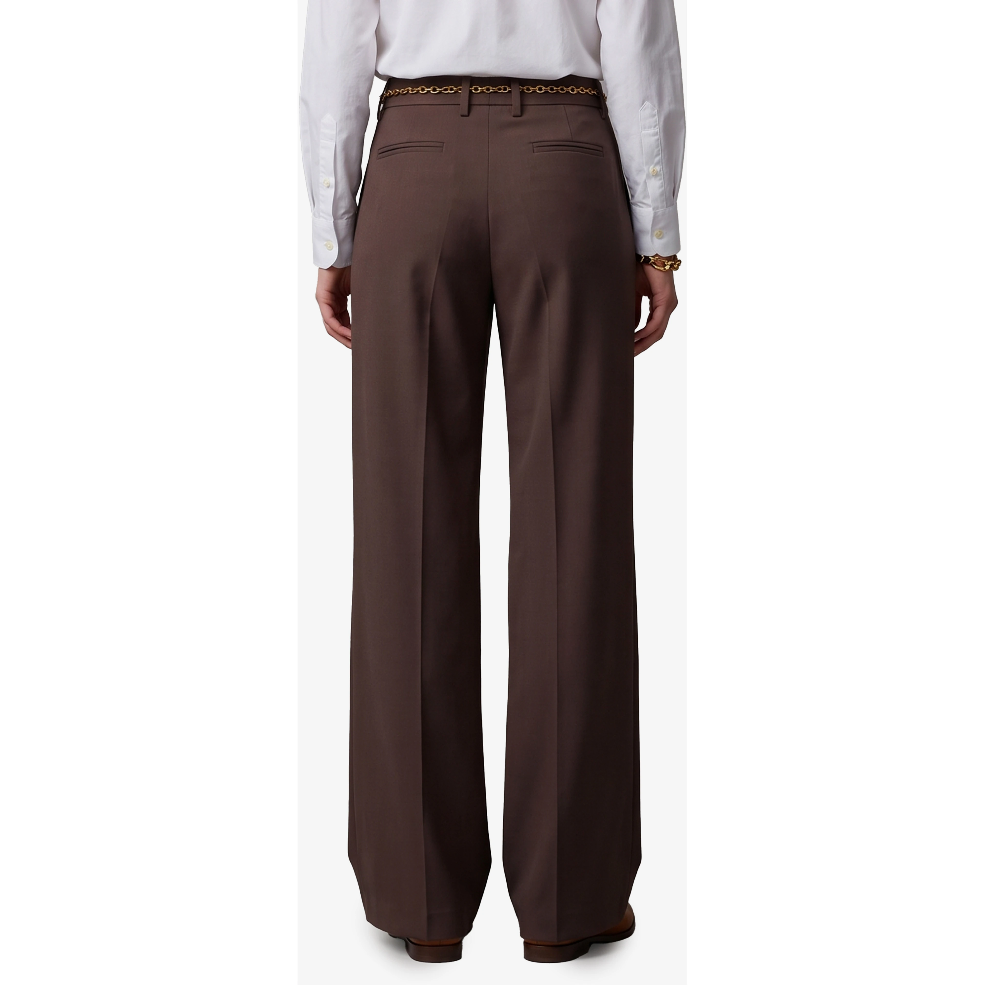 Straight leg canvas trousers