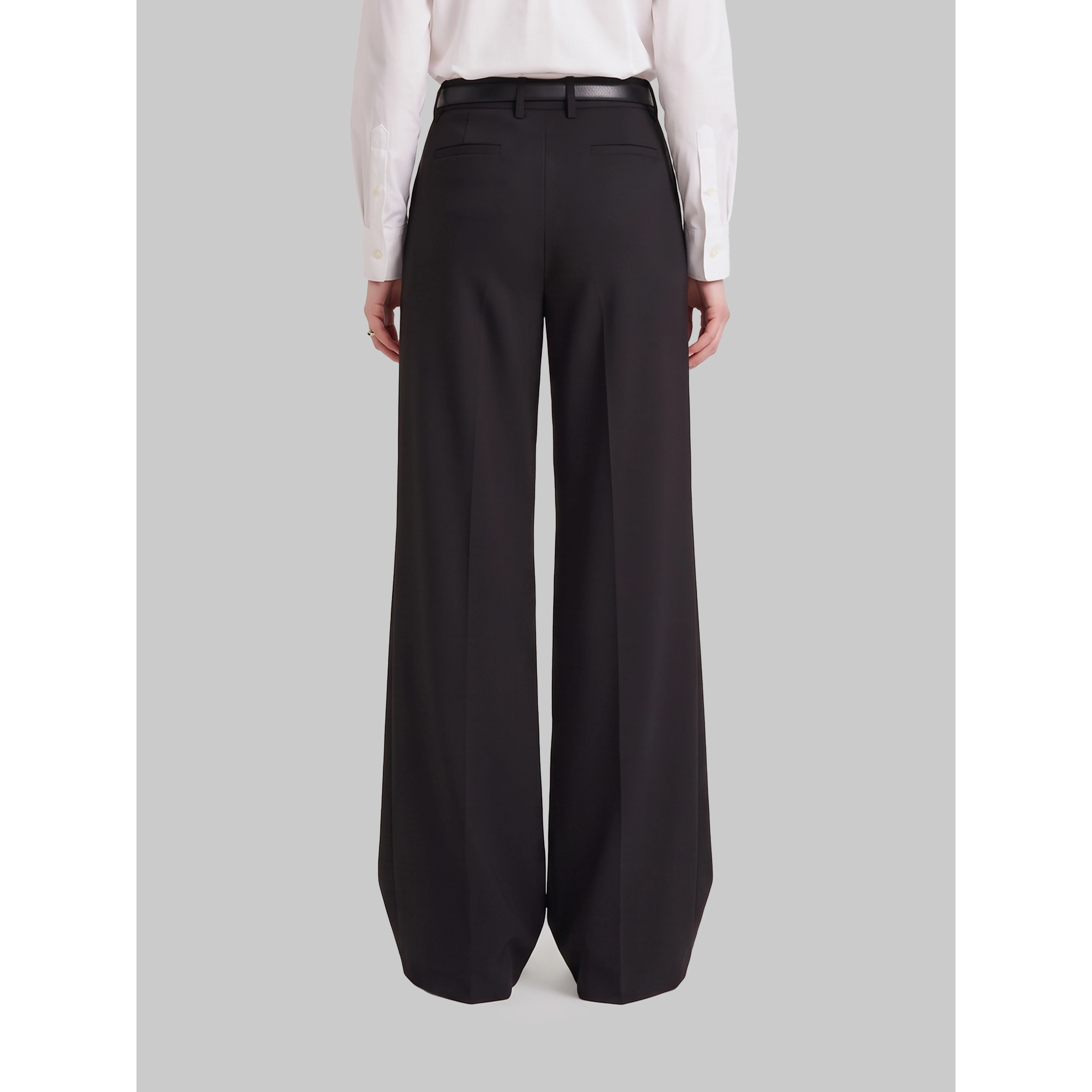 Straight leg canvas trousers