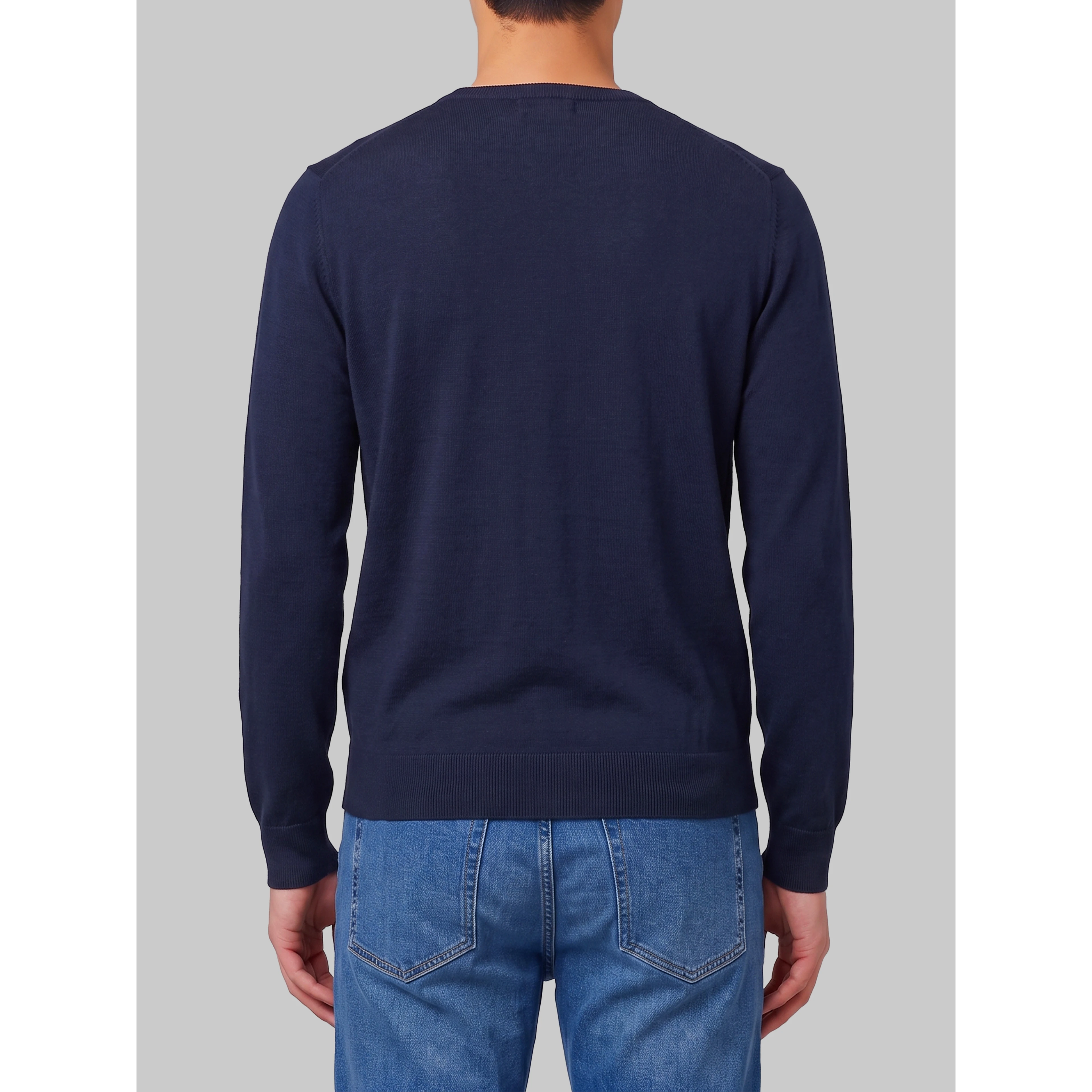 Lundy crew neck jumper in midnight