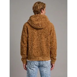 Hooded leather jacket