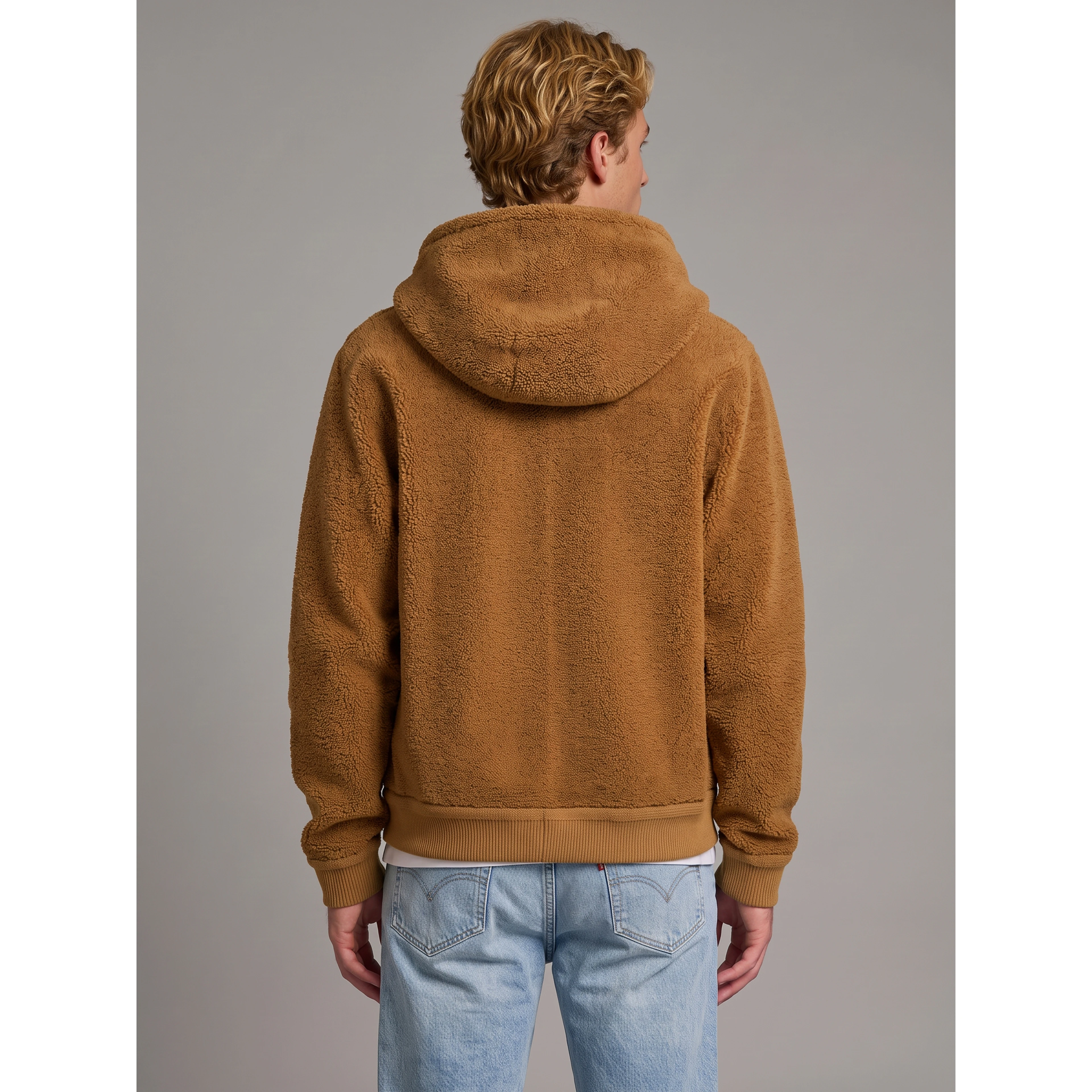 Hooded leather jacket