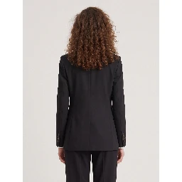 Single-breasted jacket in stretch canvas
