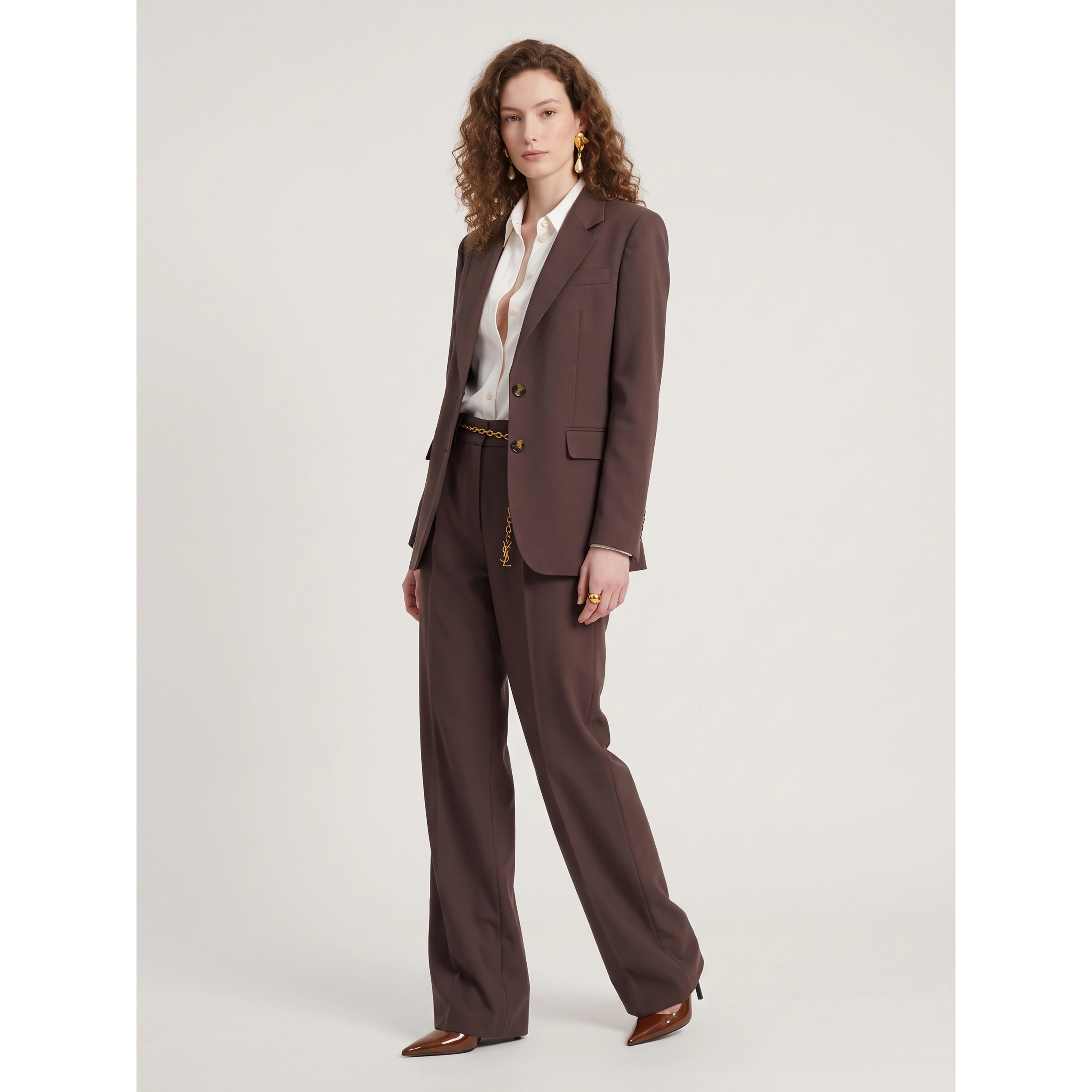 Single-breasted jacket in stretch canvas