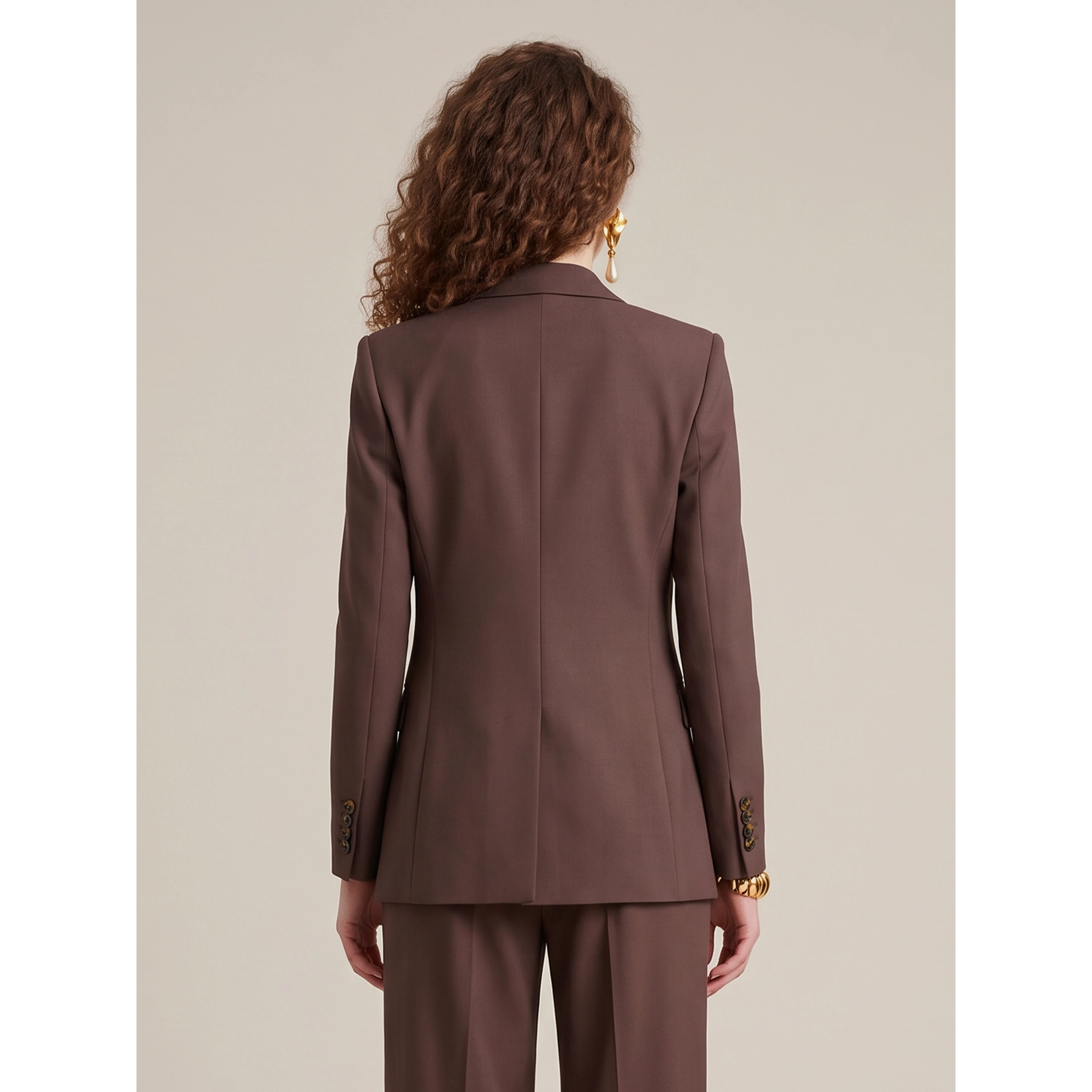 Single-breasted jacket in stretch canvas