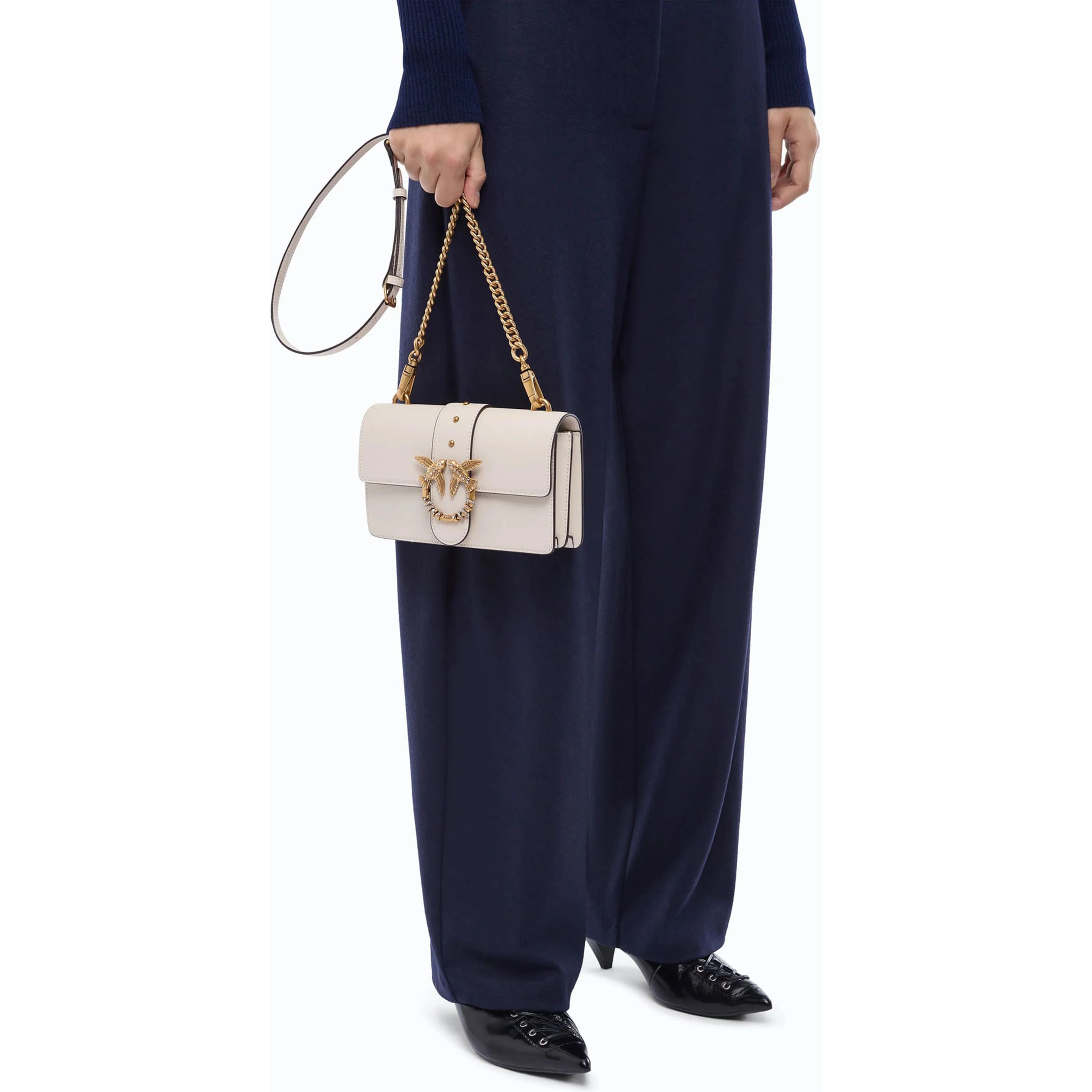 PINKO ONE MINI NEW BUCKLE handbag
