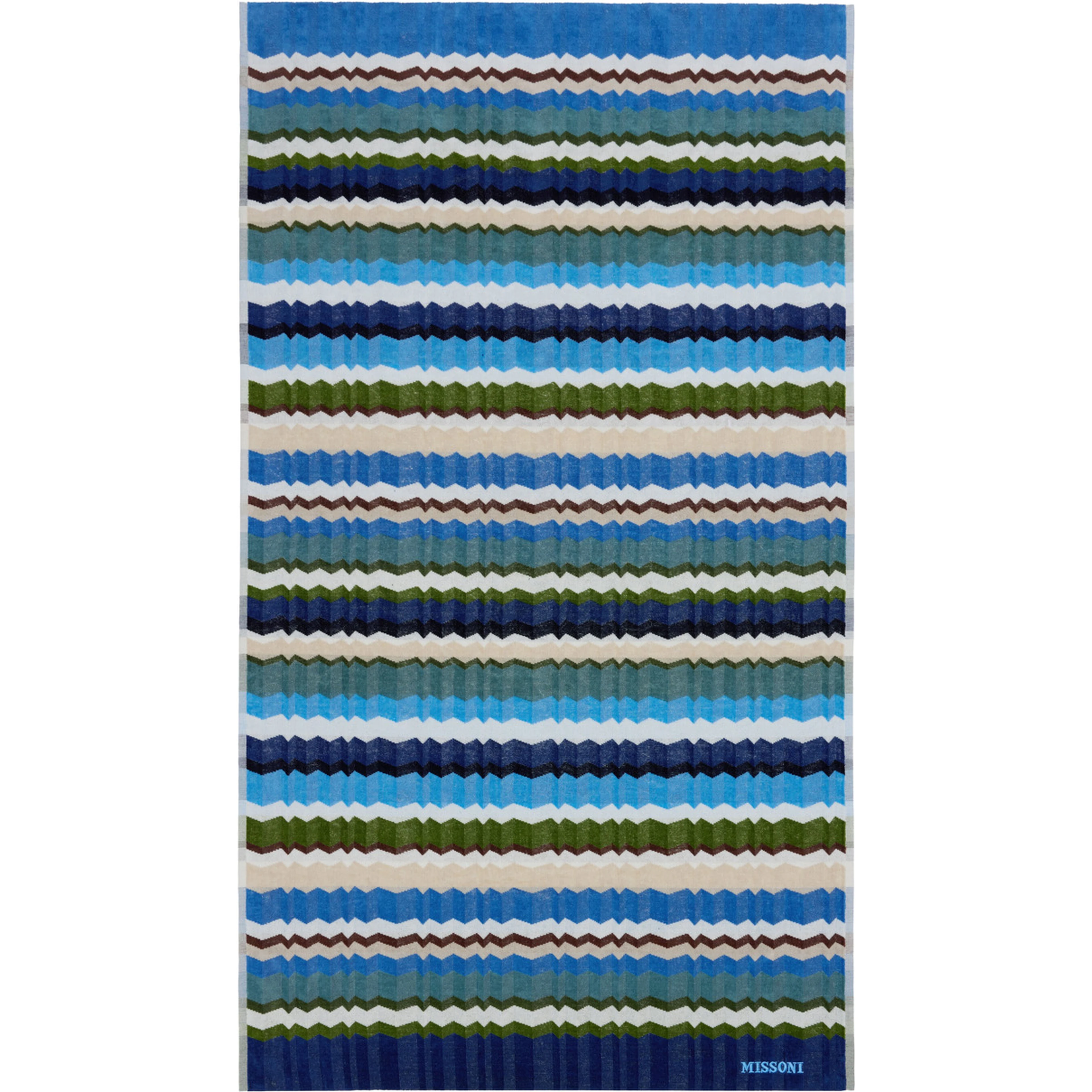 MISSONI HOME multicolour unisex beach towel with embroidered fabric