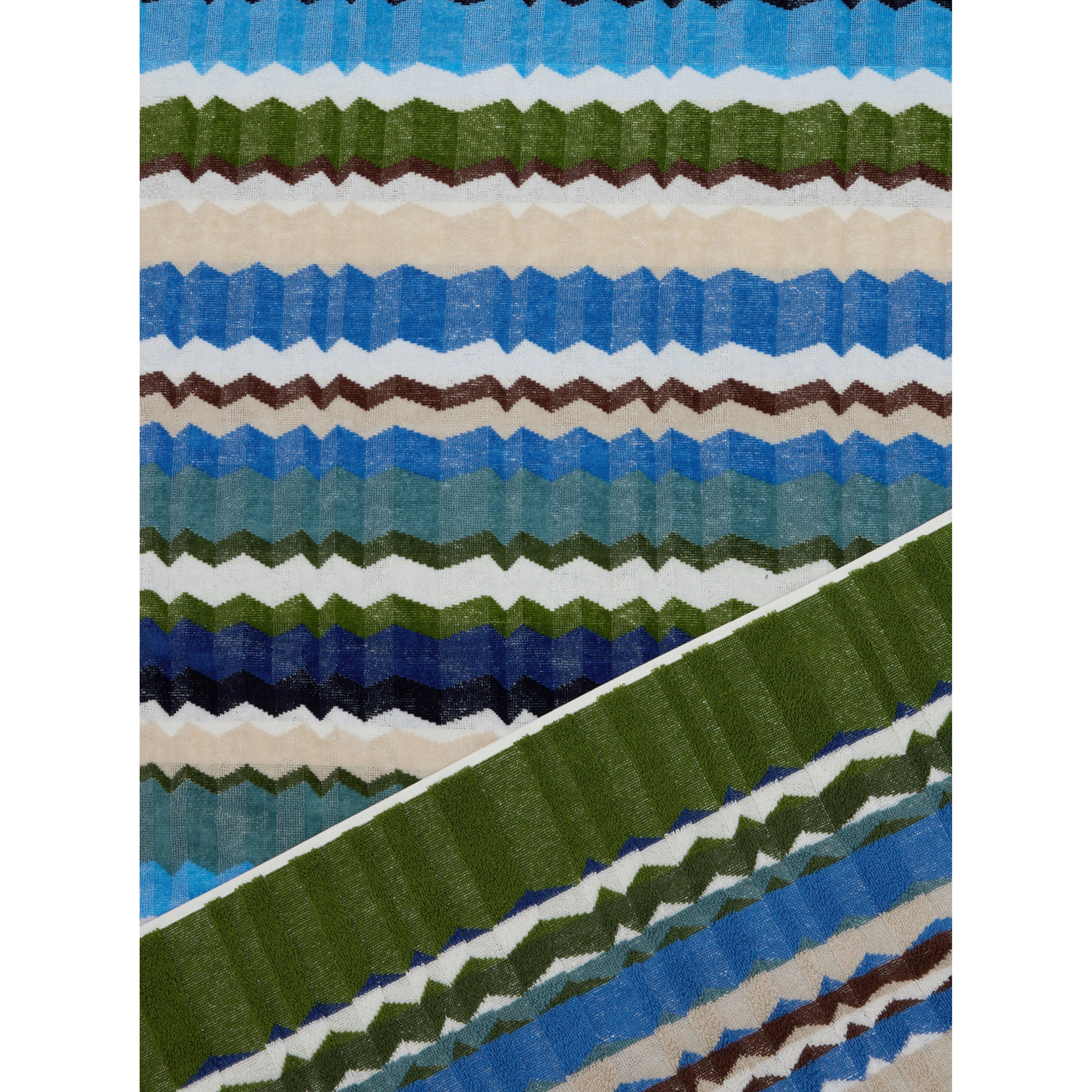 MISSONI HOME multicolour unisex beach towel with embroidered fabric