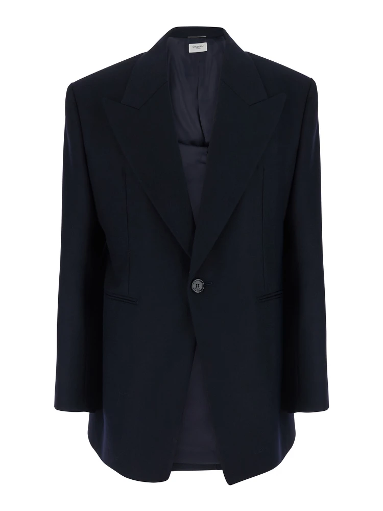 LOOK 27 GIACCA MONOPETTO IN LANA GESSATA