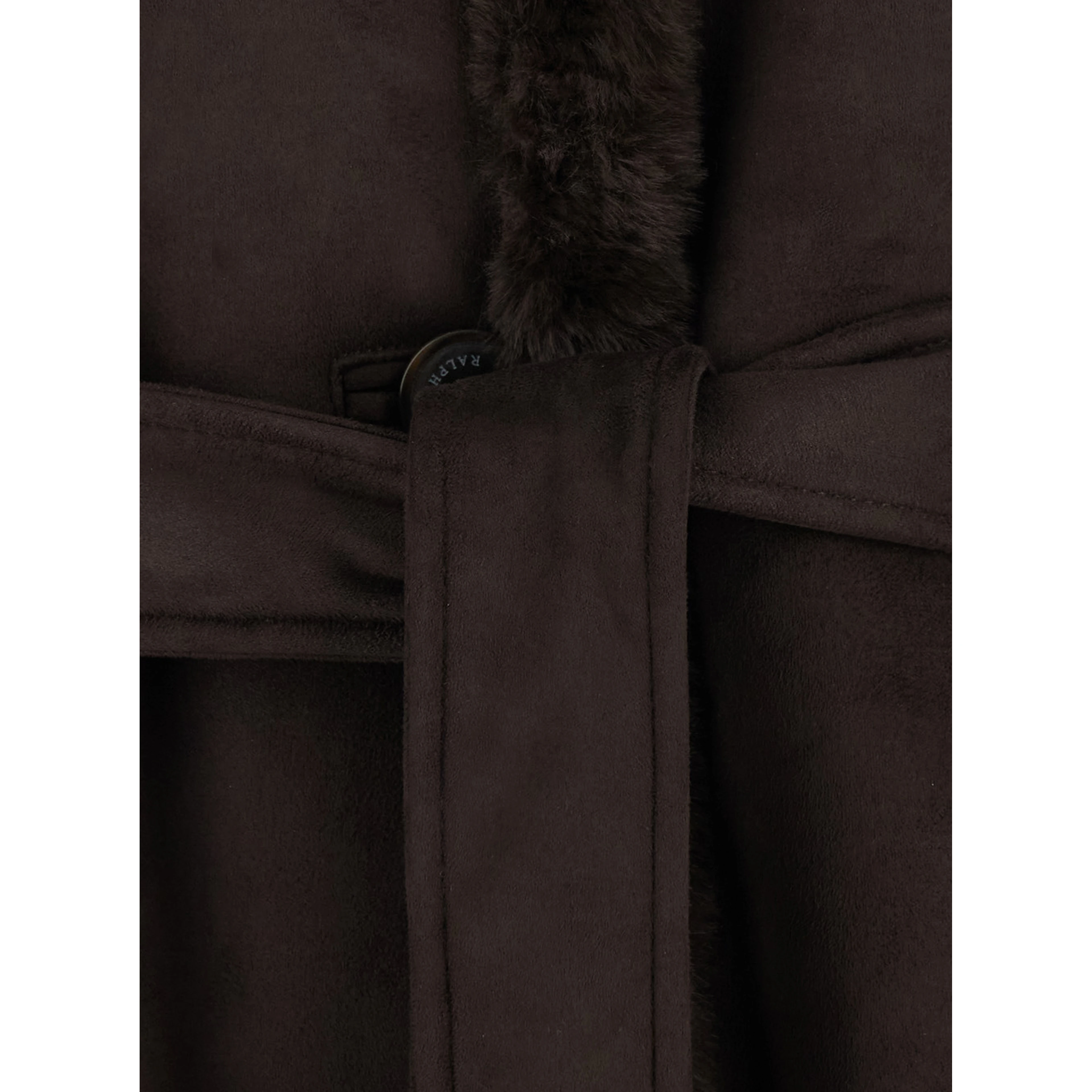 Coat FX SHEA MX-UNLINED with shirt collar and side pockets in brown for women