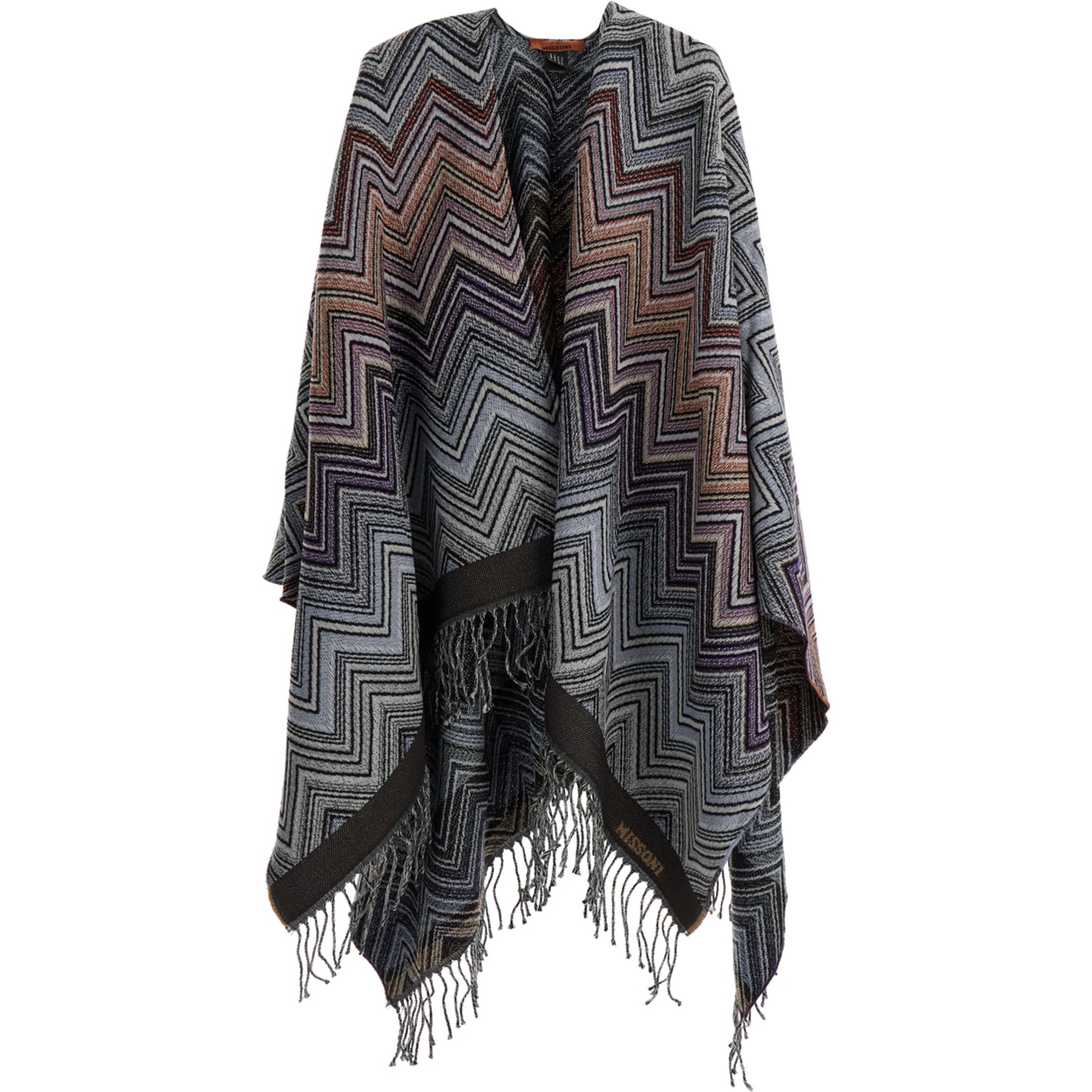 CAPE with long sleeves and hood in multicolor women