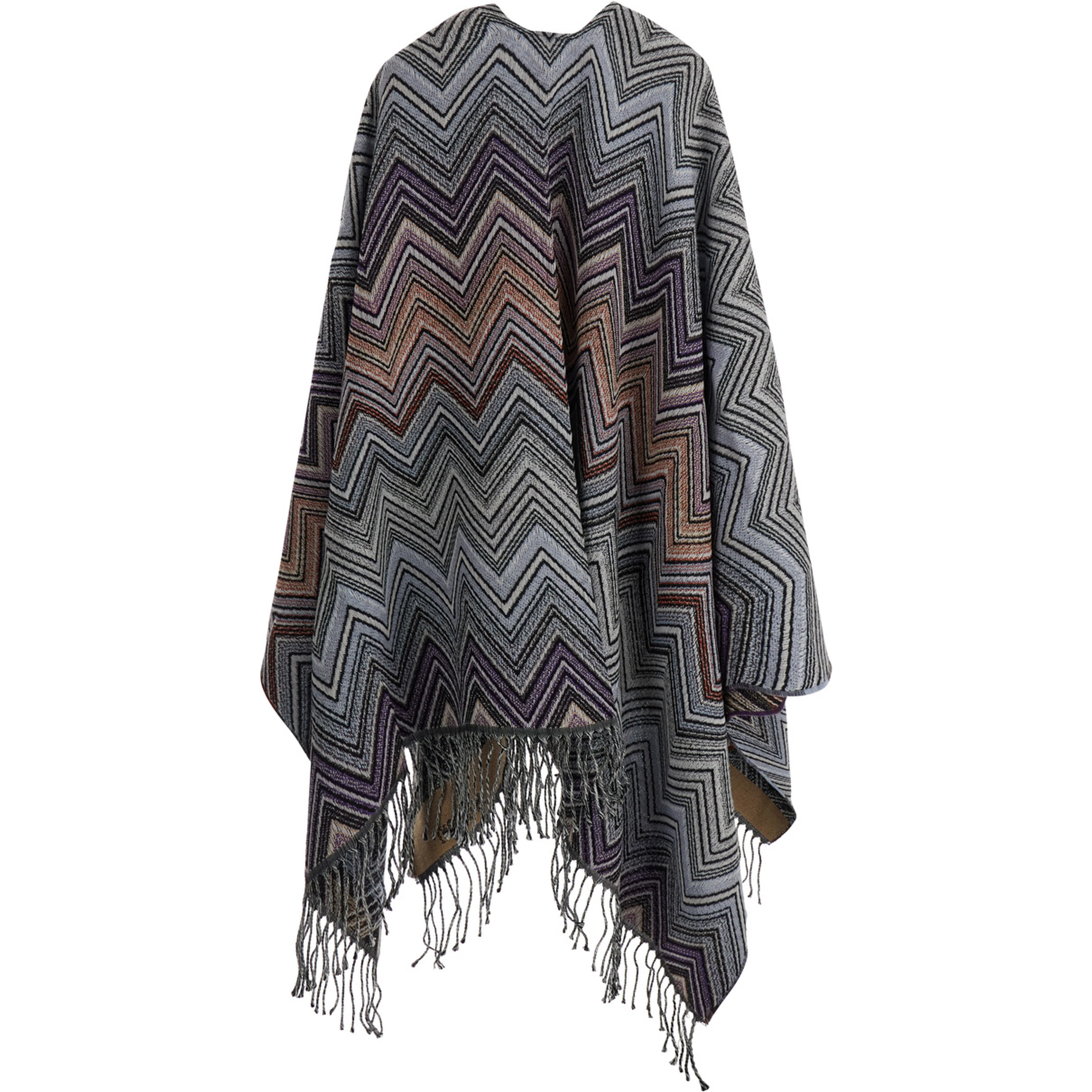 CAPE with long sleeves and hood in multicolor women