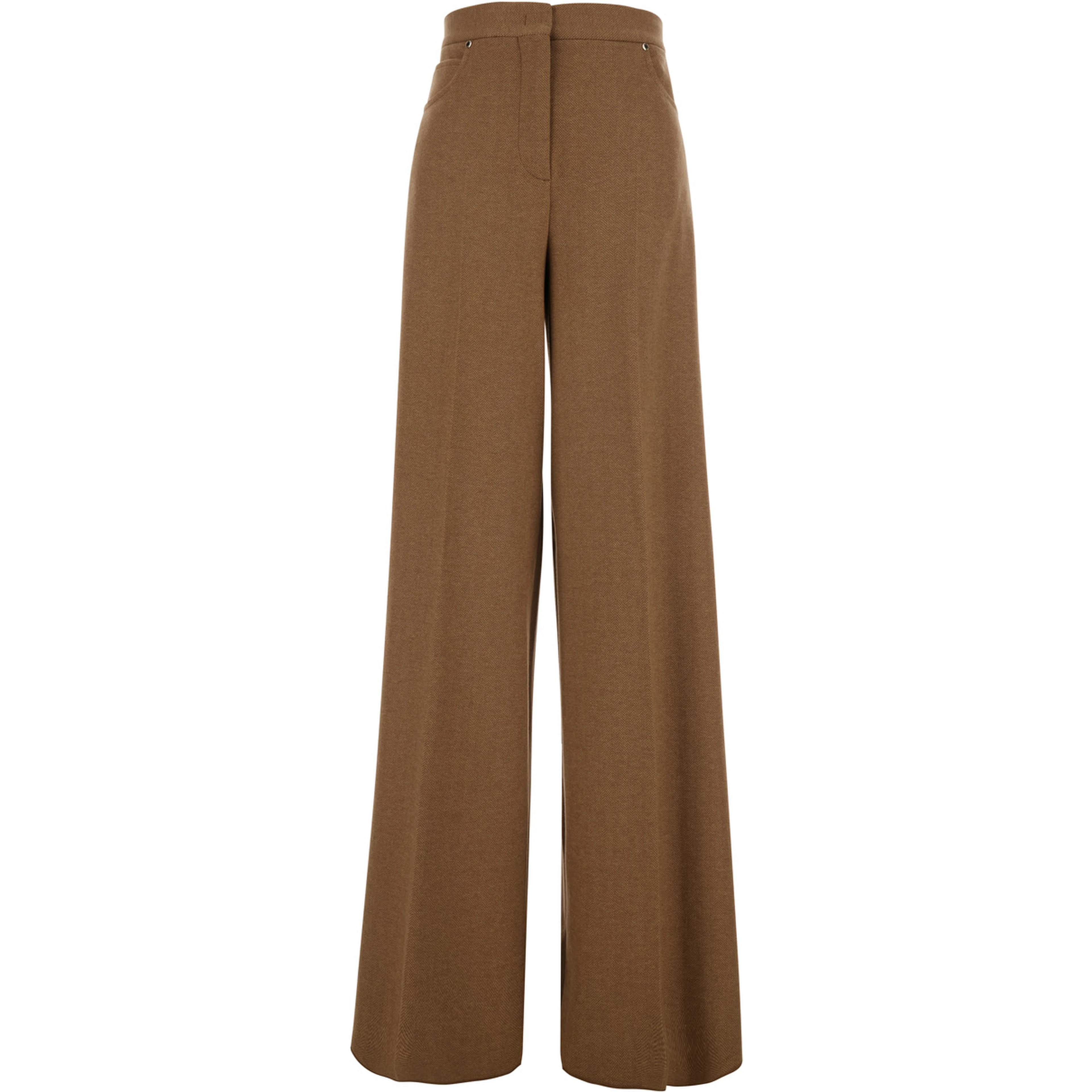 Pants with pockets and straight hems in Tech Fabric beige for women