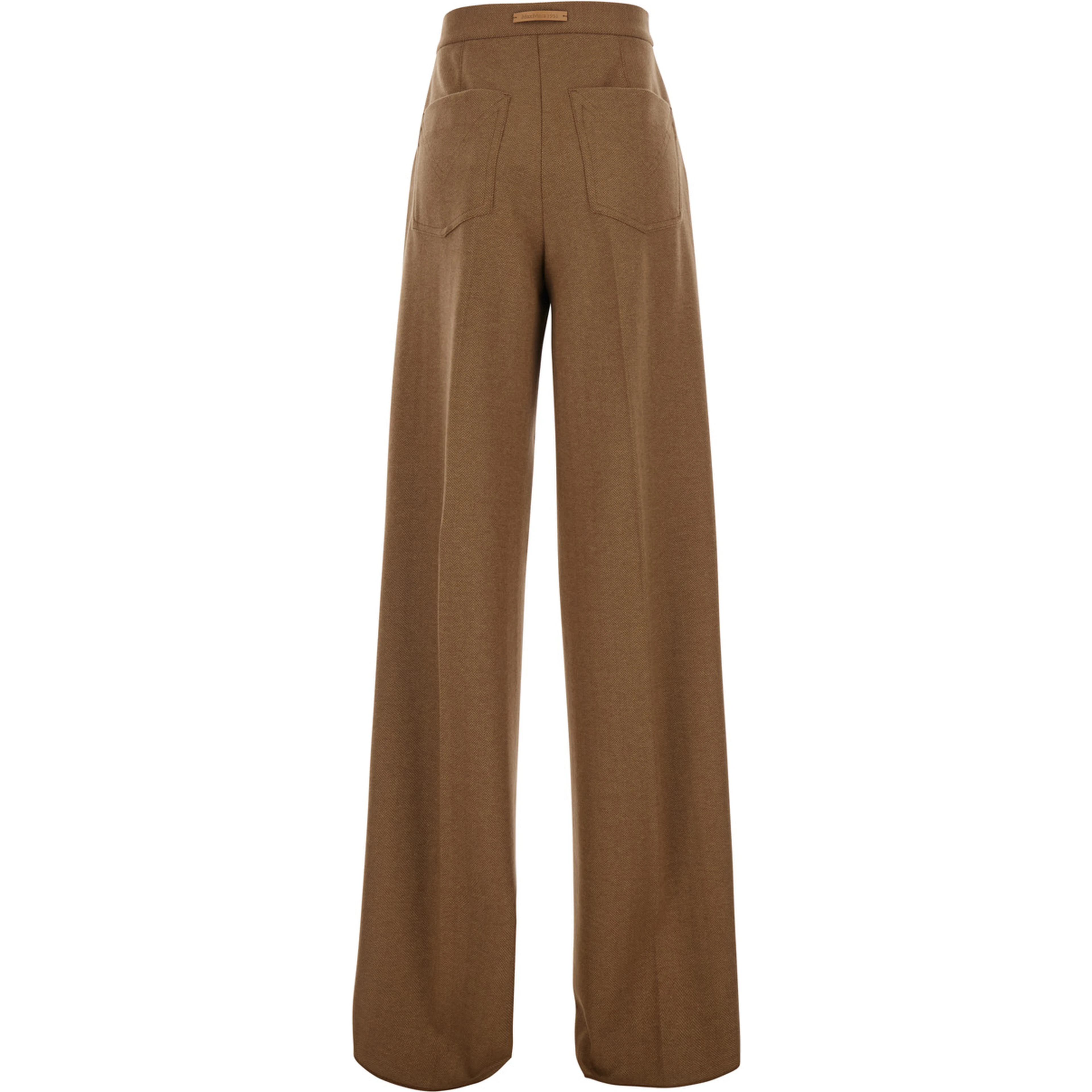 Pants with pockets and straight hems in Tech Fabric beige for women