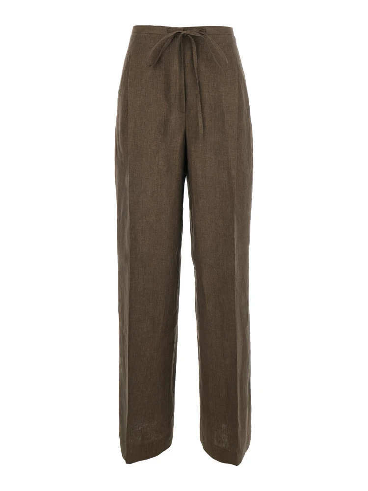 Brown Relaxed drawstring Pants