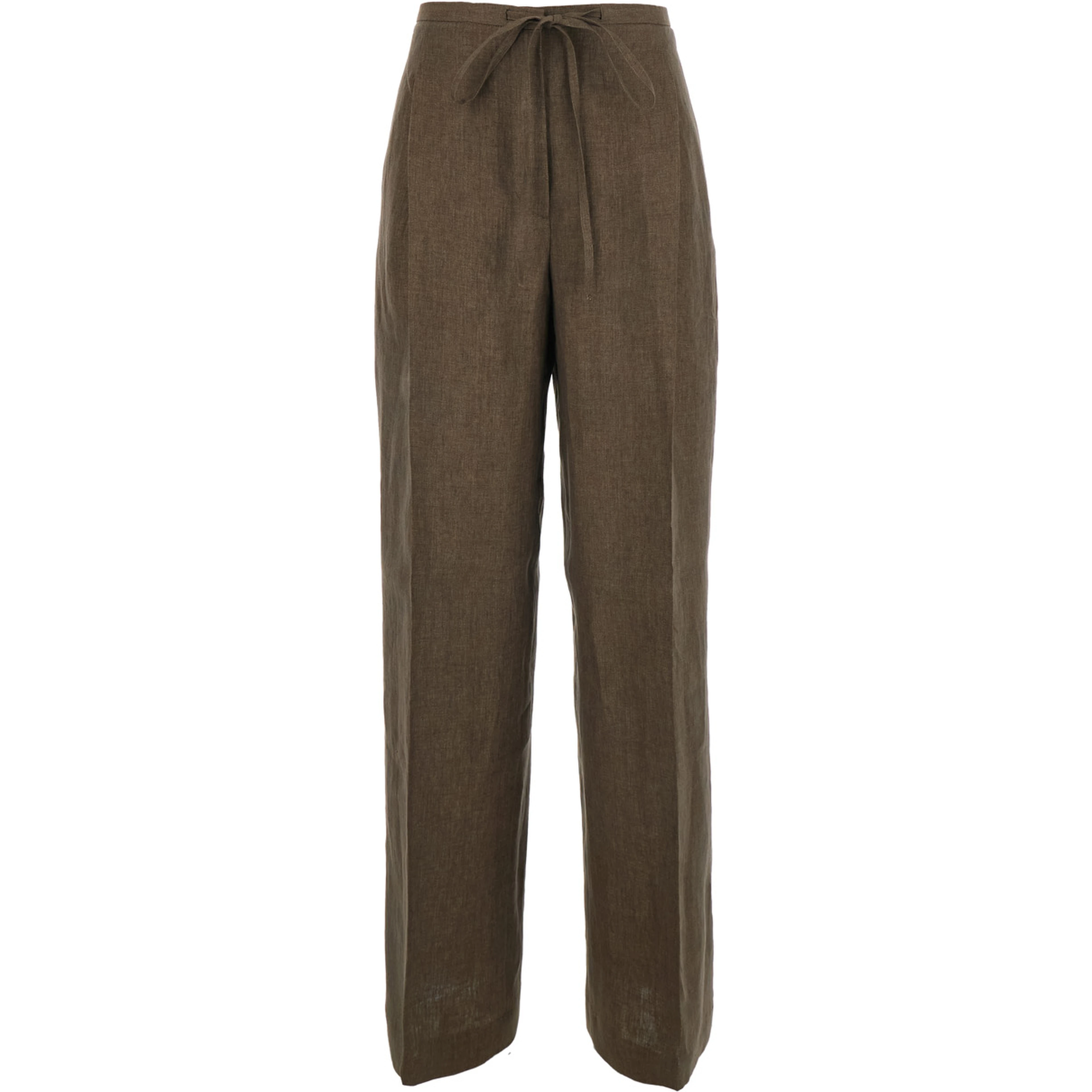 Brown Relaxed drawstring Pants