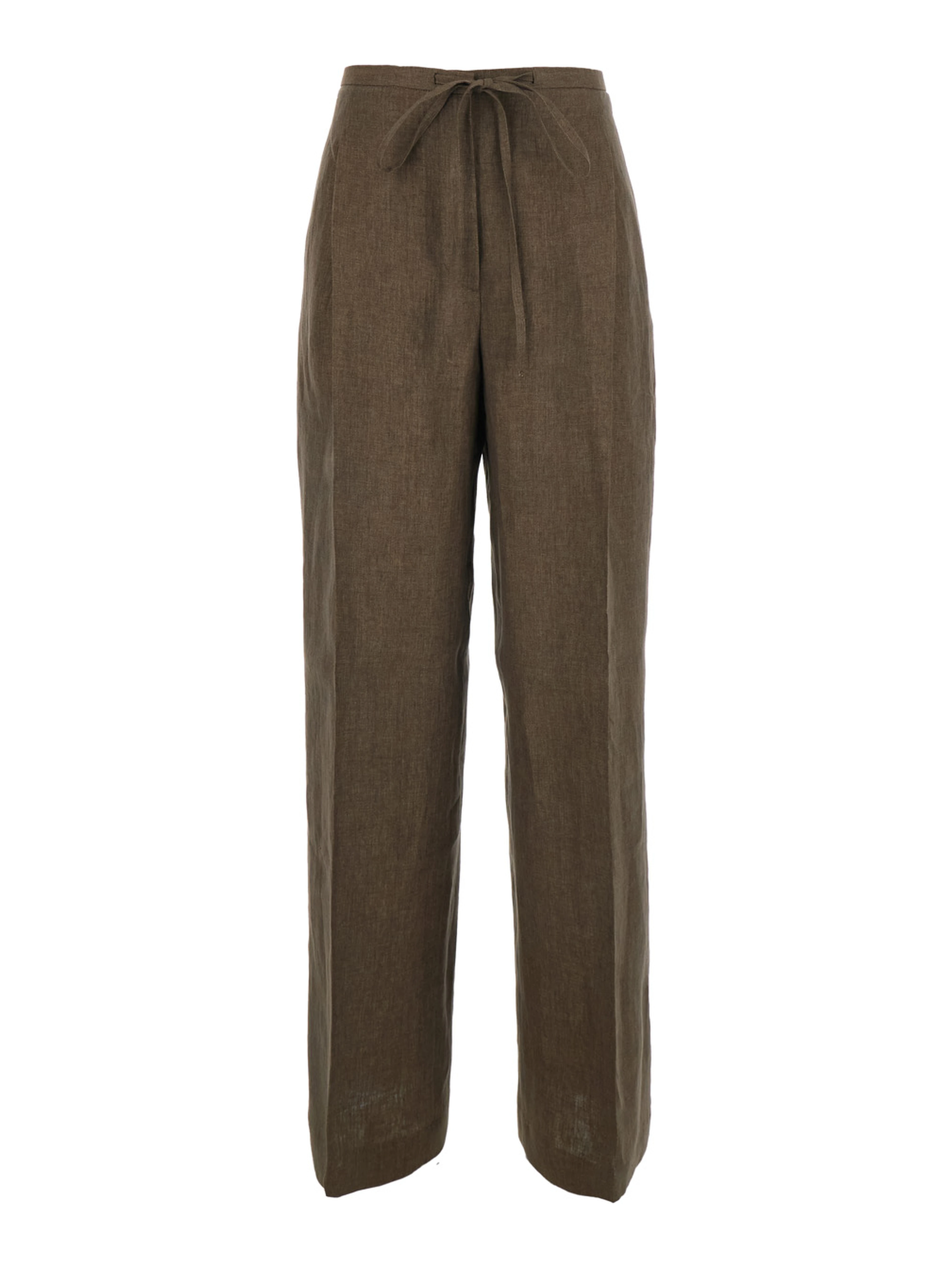 Brown Relaxed drawstring Pants