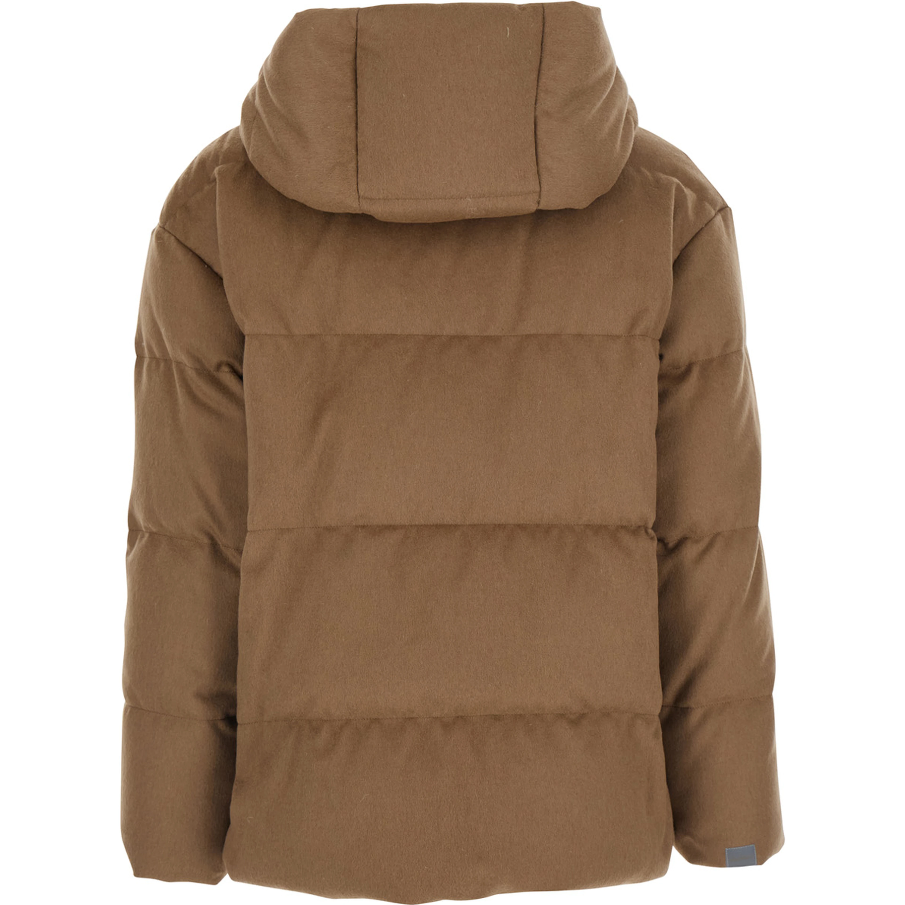 Down jacket Dama with high collar and long sleeves in Tech Fabric Beige Woman