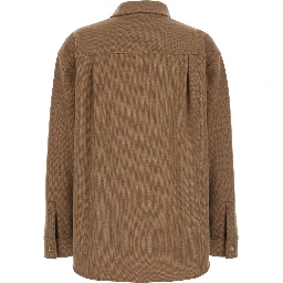 LADINO Shirt with collar and long sleeves in Tech Fabric beige for women