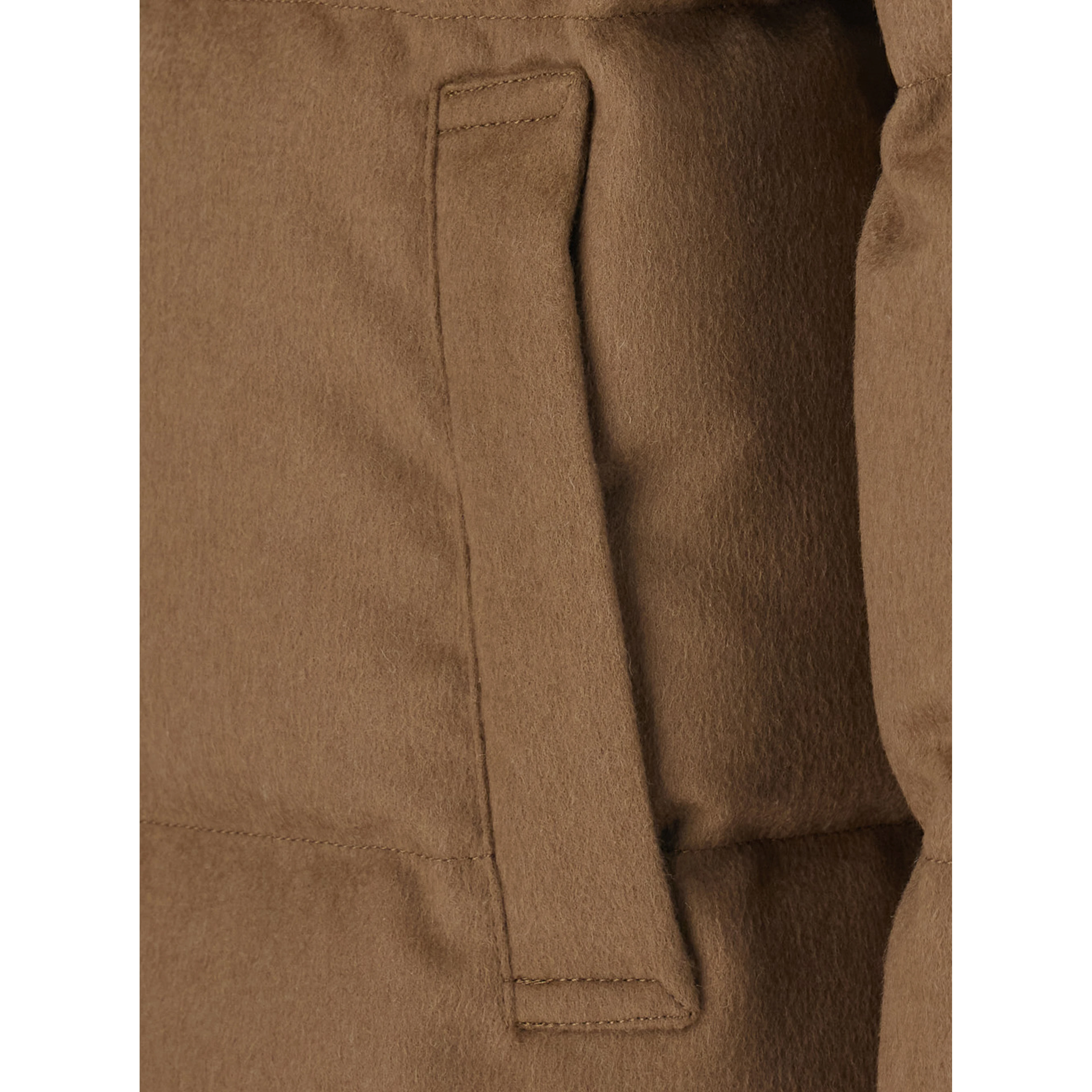 Down jacket Dama with high collar and long sleeves in Tech Fabric Beige Woman