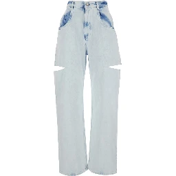 Pants Five-pocket design with 100% Cotton Light blue Men