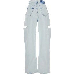Pants Five-pocket design with 100% Cotton Light blue Men