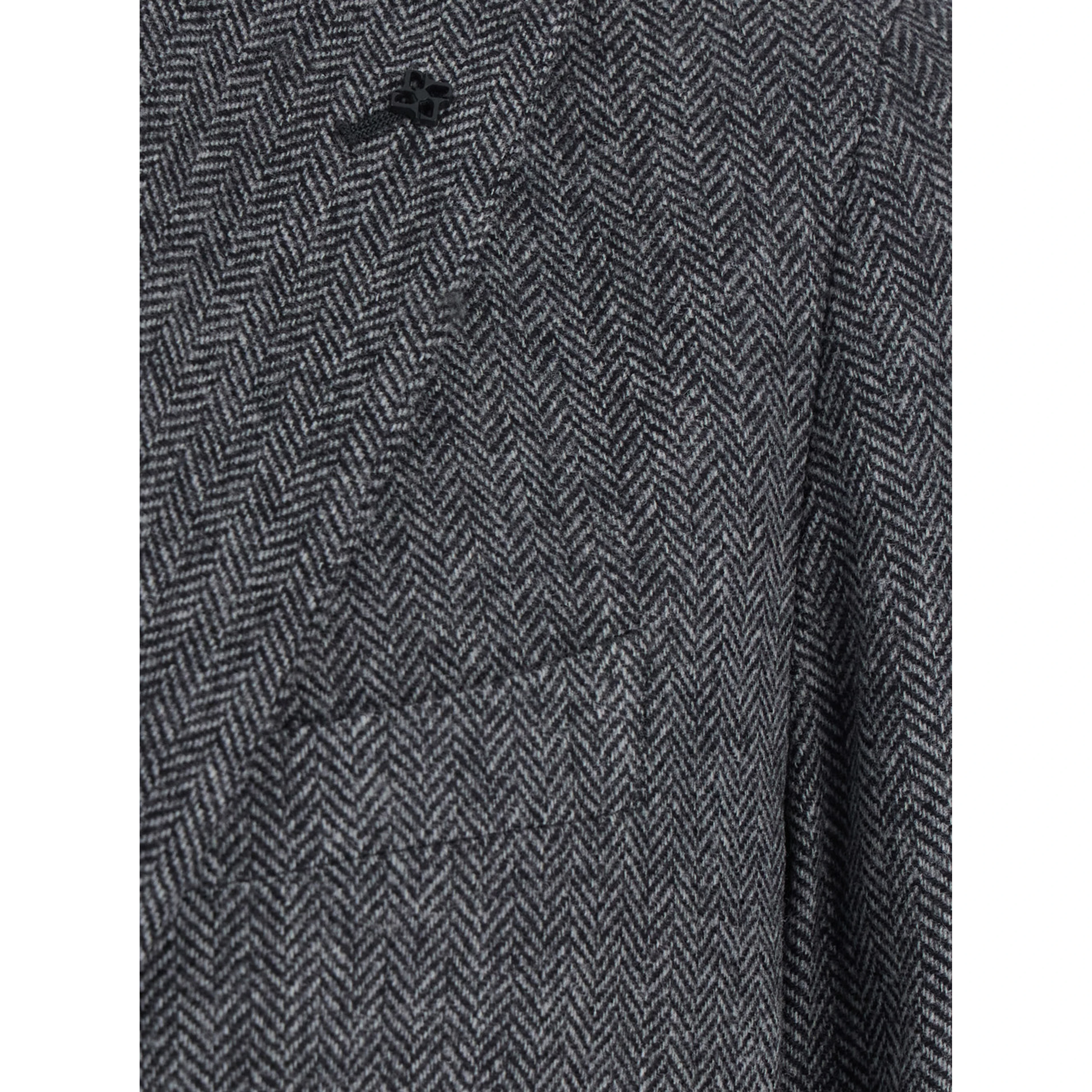 Gray Jacket with Peak Revers