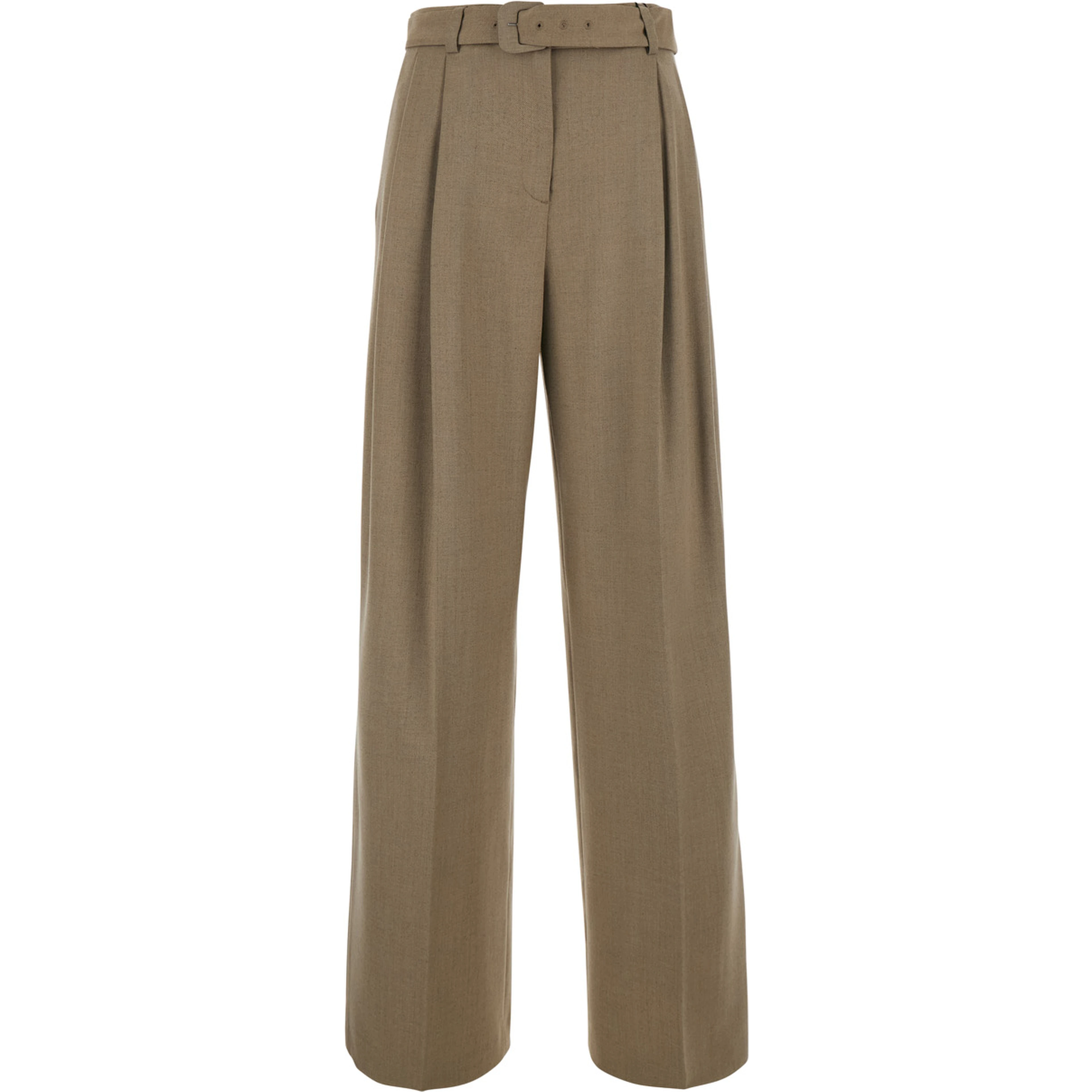 MASTICE Pants with pockets and front closure in Beige for women