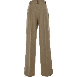 MASTICE Pants with pockets and front closure in Beige for women