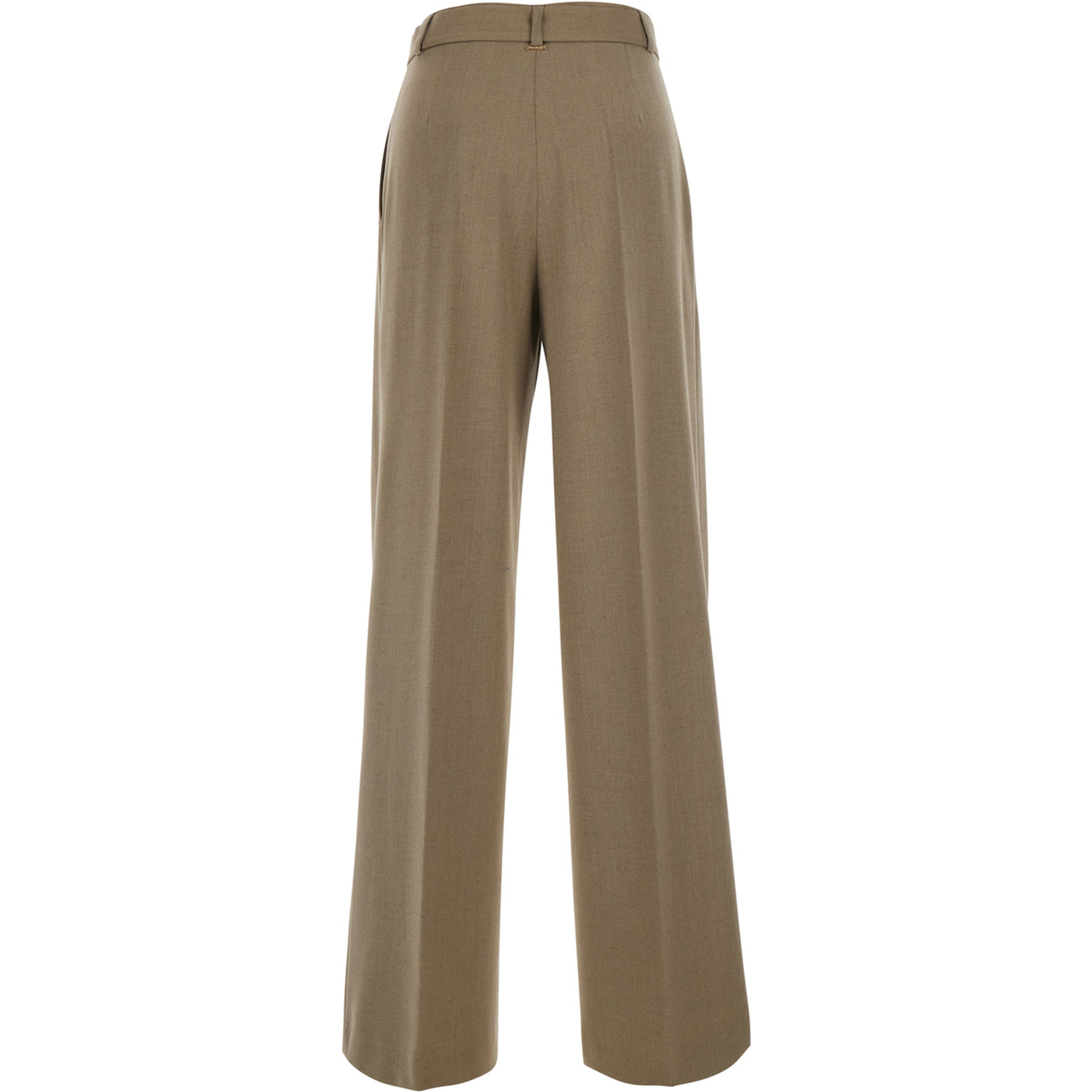 MASTICE Pants with pockets and front closure in Beige for women