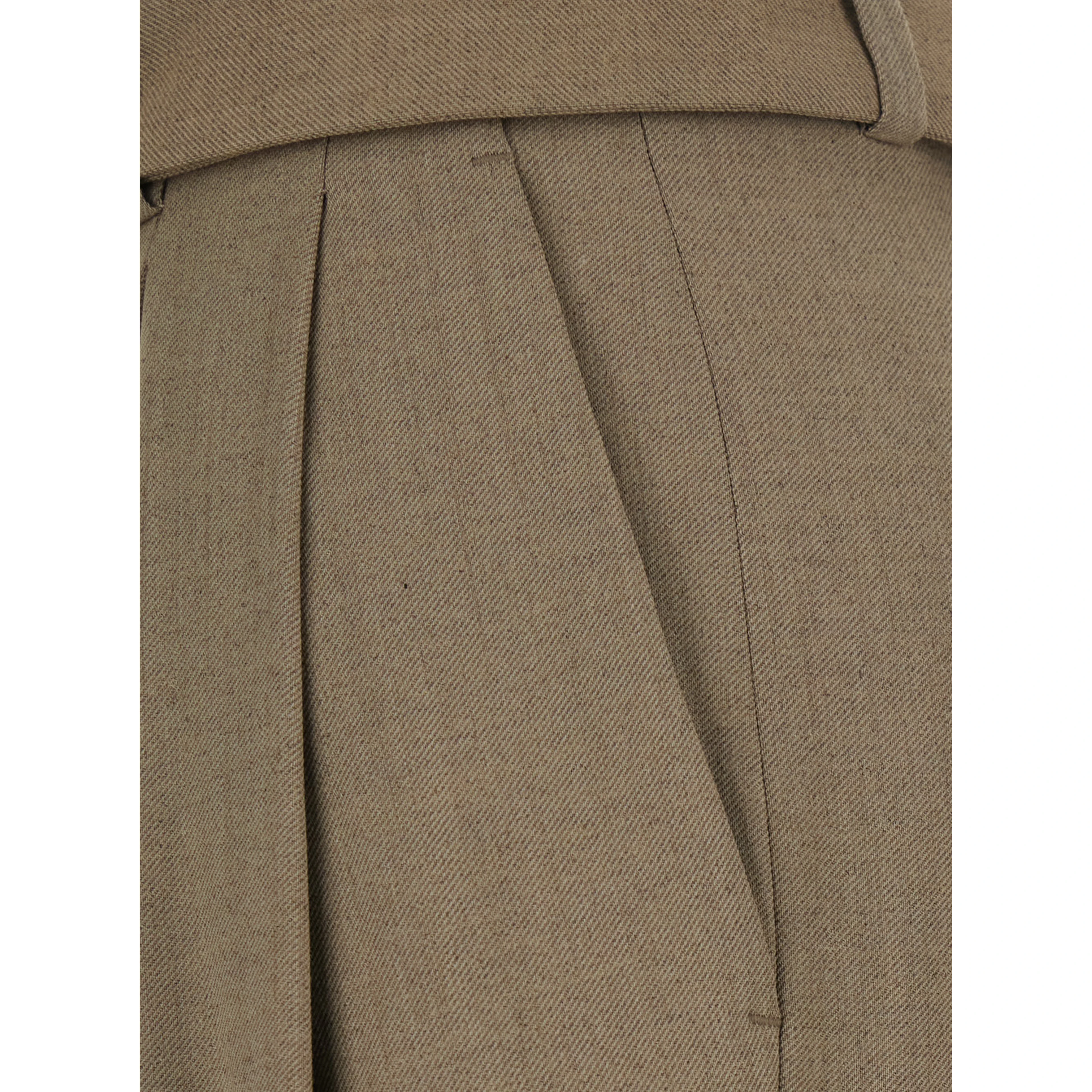 MASTICE Pants with pockets and front closure in Beige for women