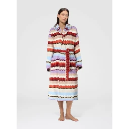 MISSONI HOME Mens multicolored fabric hooded bathrobe