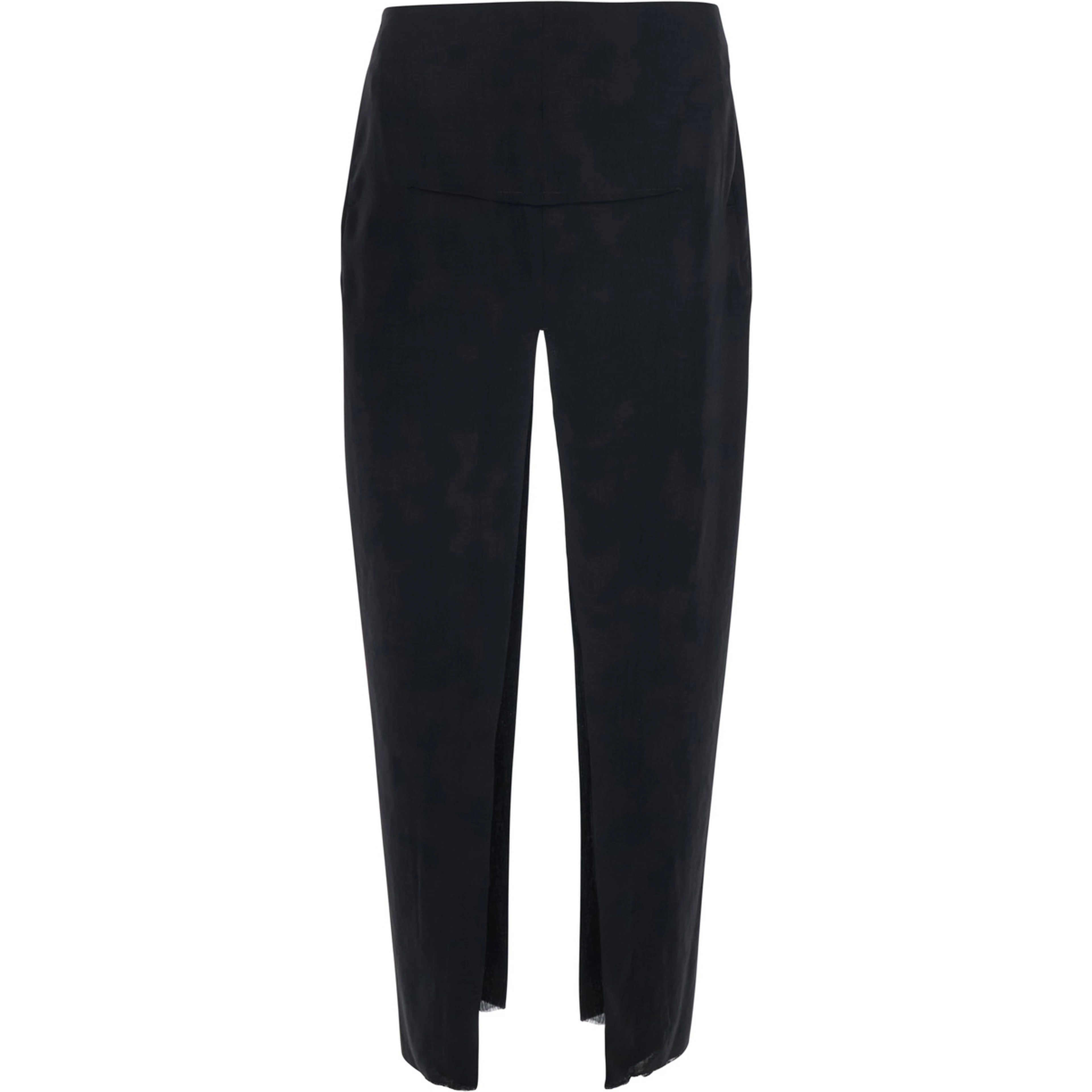 Black womens Sliced Skirt in tech fabric