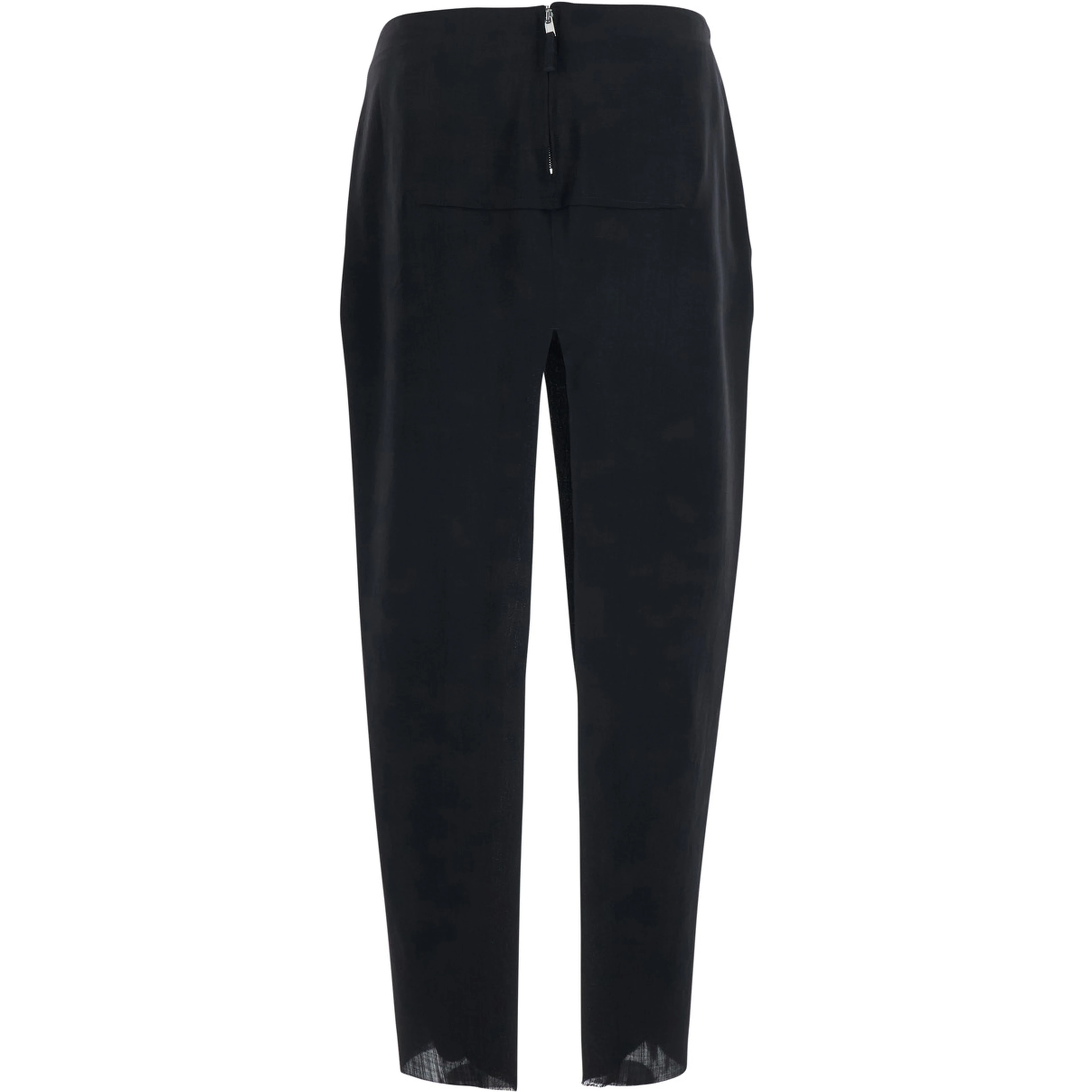 Black womens Sliced Skirt in tech fabric