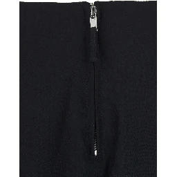 Black womens Sliced Skirt in tech fabric