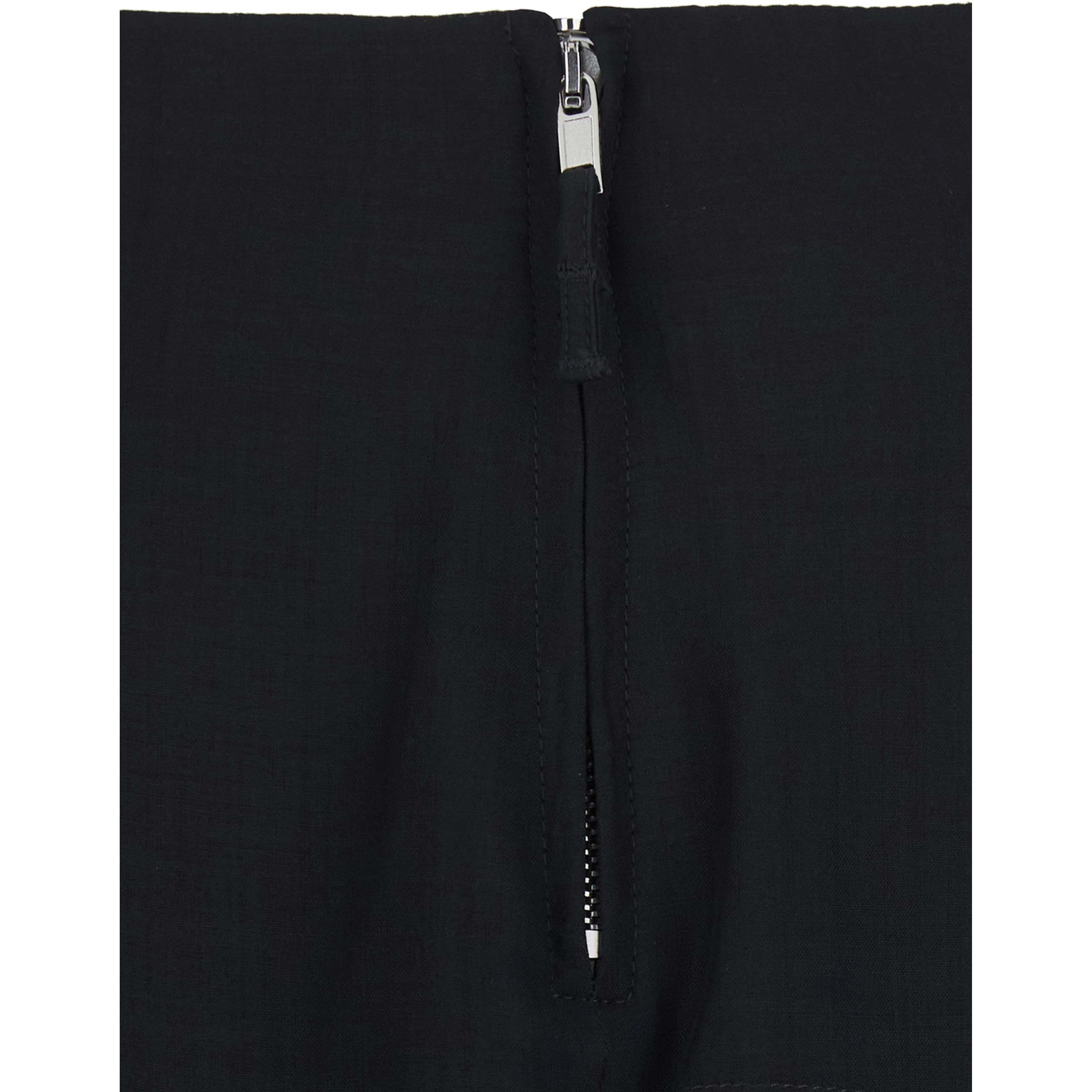 Black womens Sliced Skirt in tech fabric