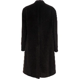 Coat LONDON Brown with Notched Revers and Front Closure