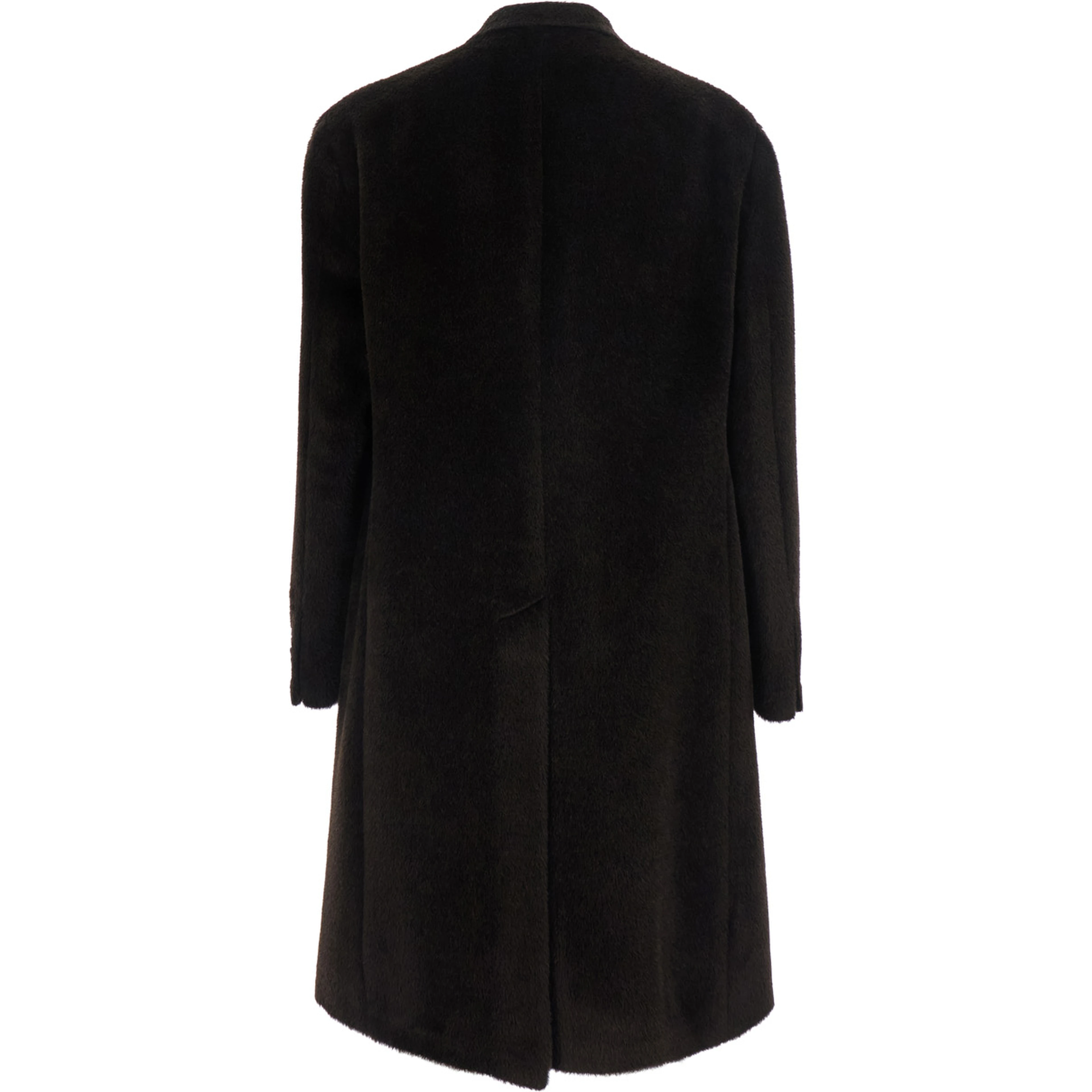Coat LONDON Brown with Notched Revers and Front Closure