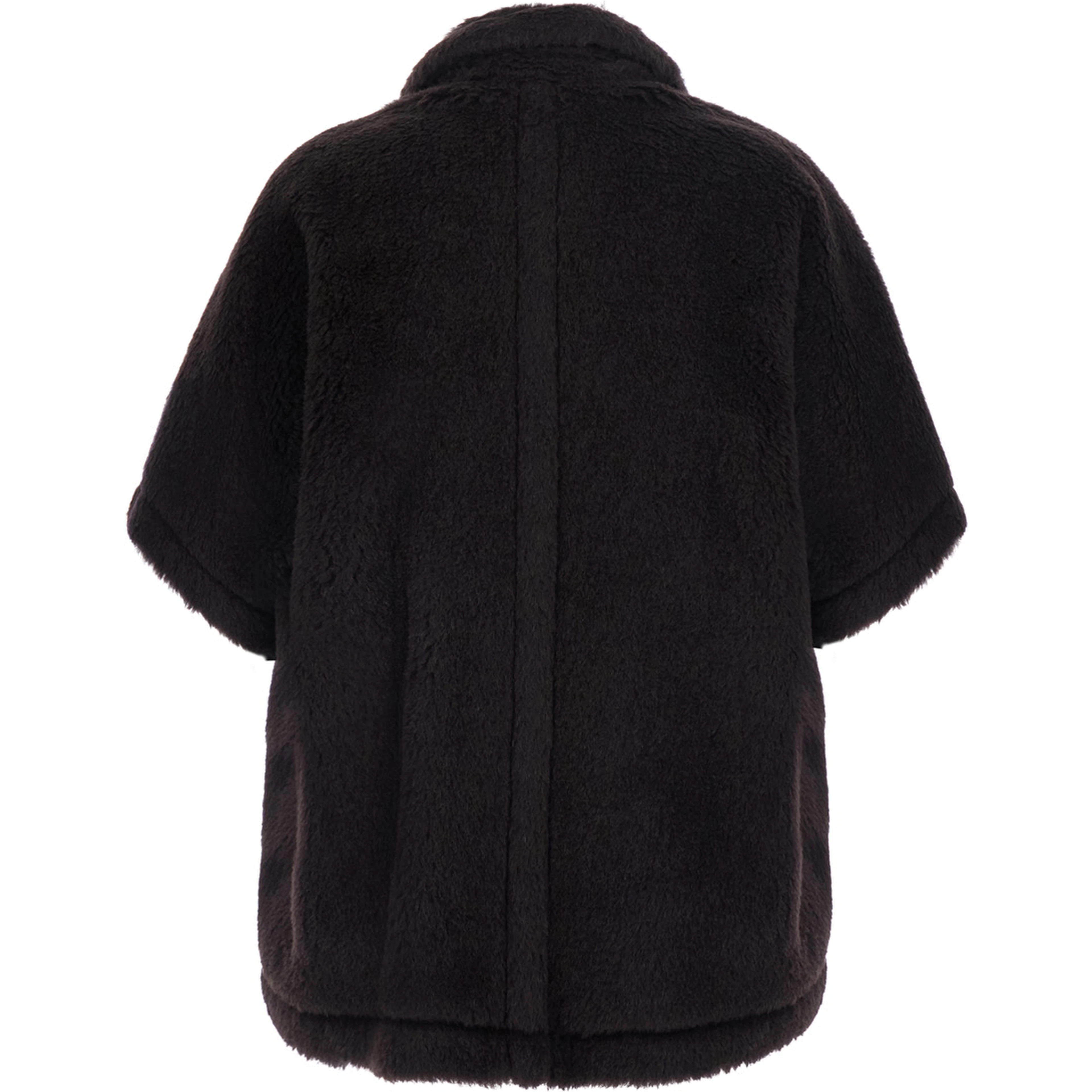 Cloak TEBE1 with high collar and long sleeves in Tech Fabric brown women