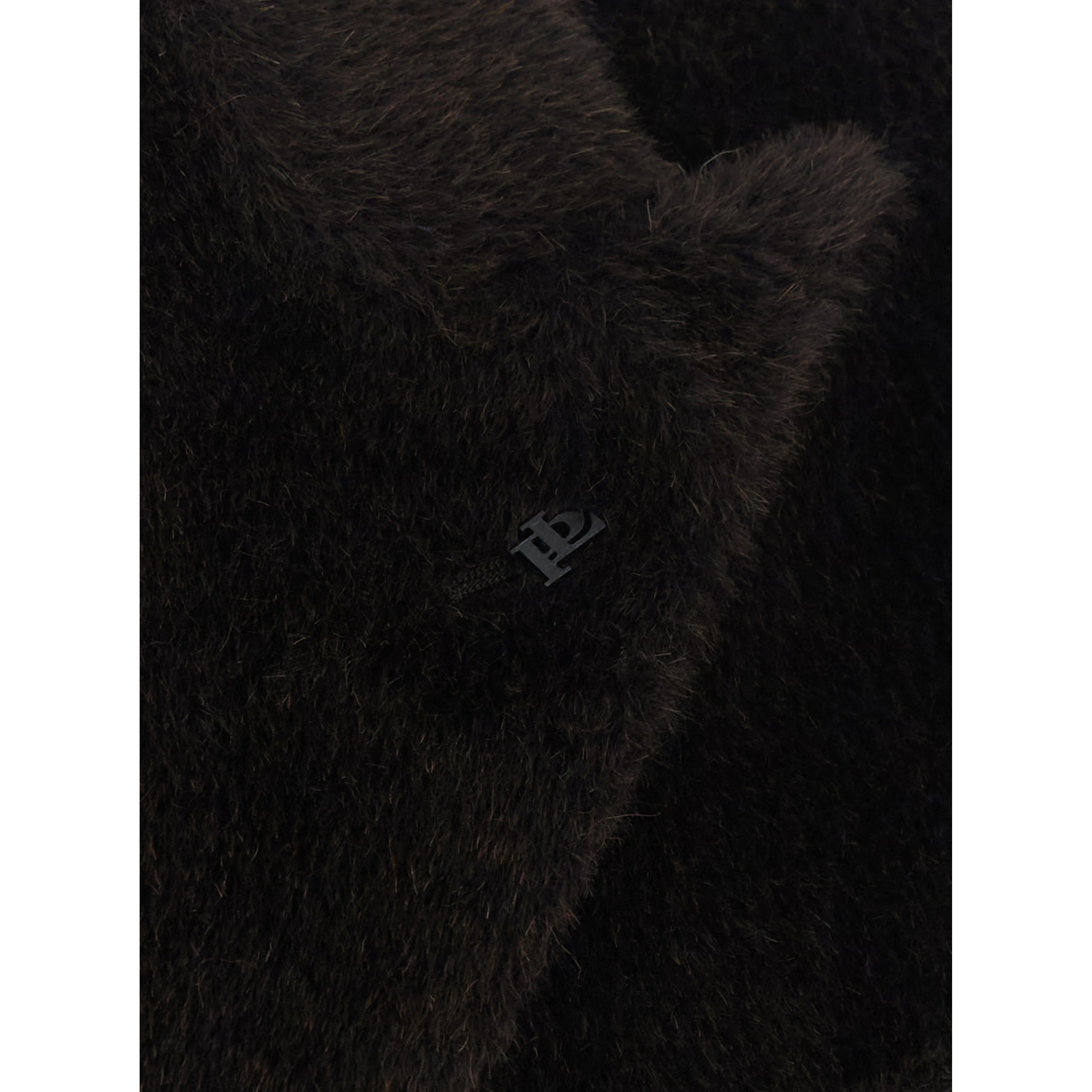 Coat LONDON Brown with Notched Revers and Front Closure