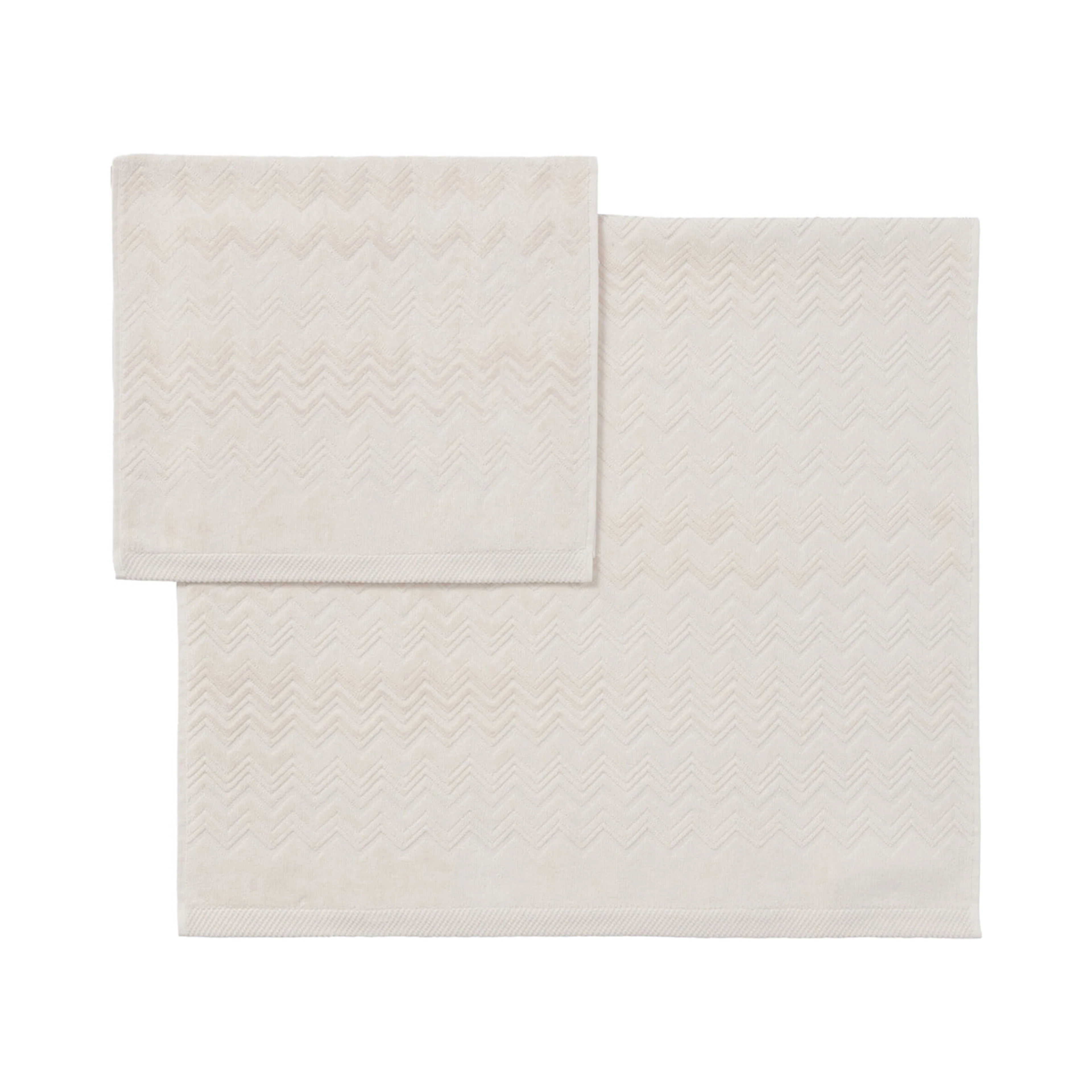 MISSONI HOME White two-piece towel set in fabric unisex