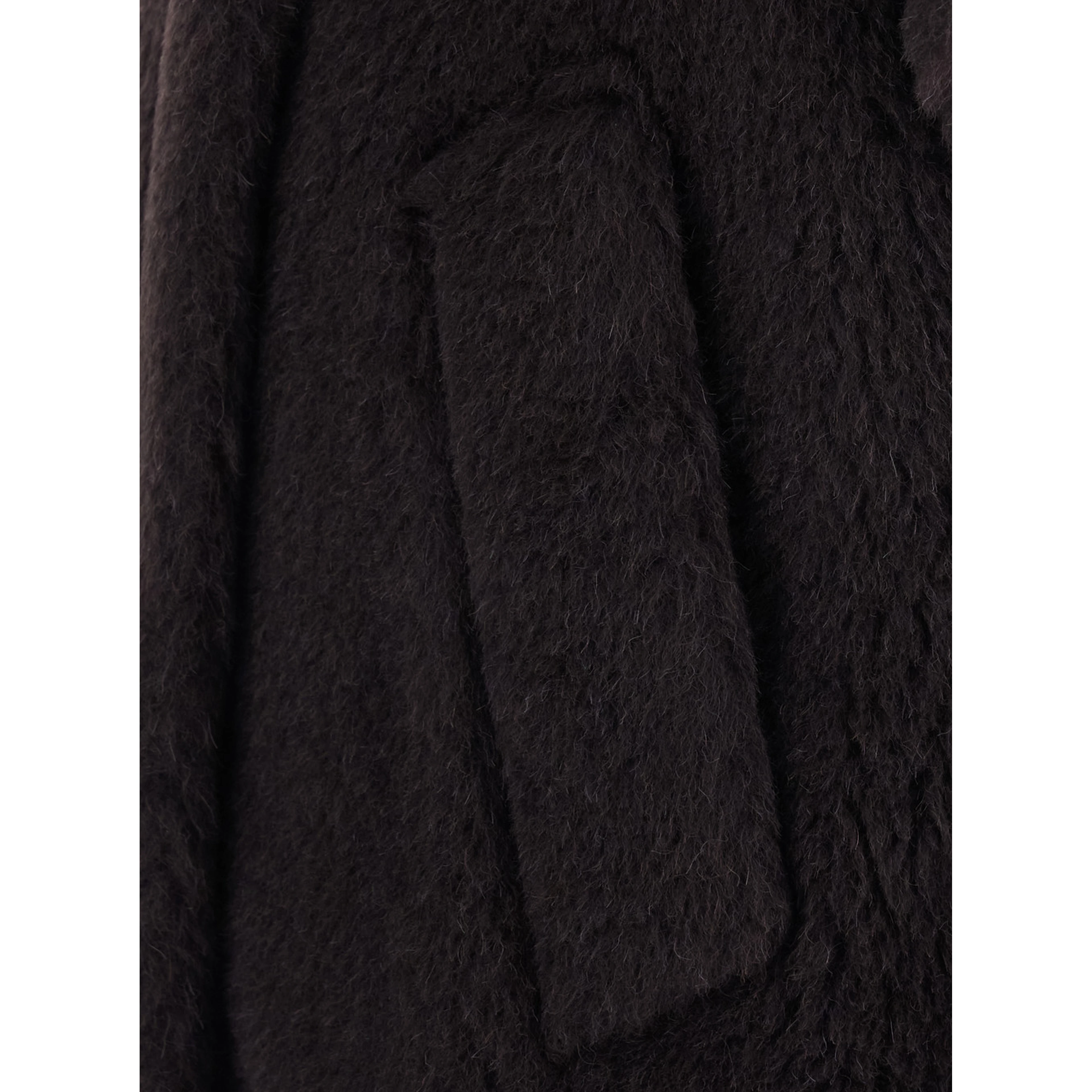 Cloak TEBE1 with high collar and long sleeves in Tech Fabric brown women