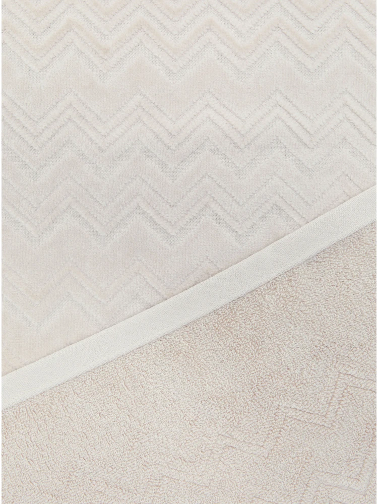 MISSONI HOME White two-piece towel set in fabric unisex alternative
