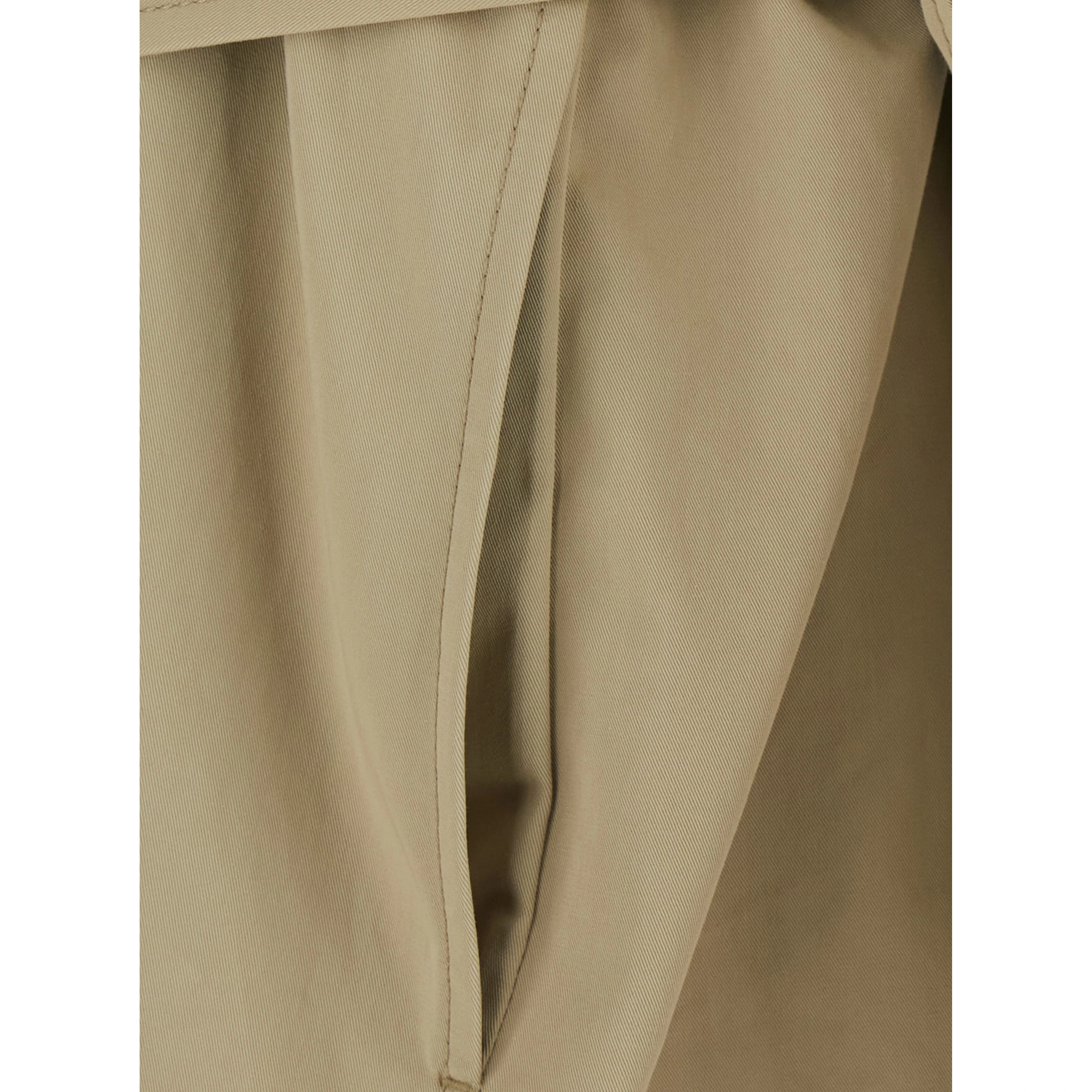 LIGHT COTTON SHORT TRENCH COAT INTRECCIO COLLAR