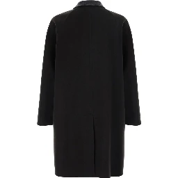 Coat with Notched Revers and Front Closure in Brown