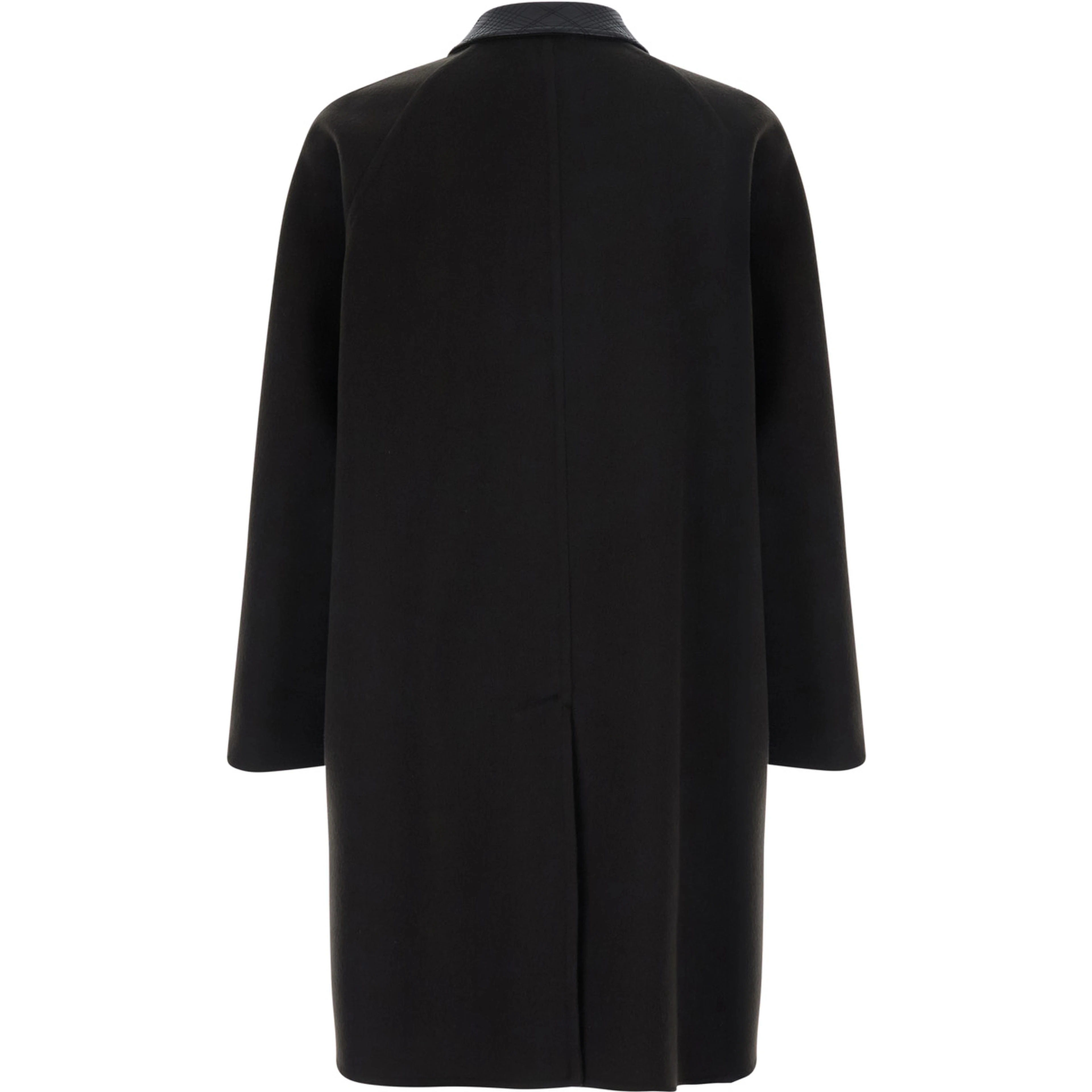 Coat with Notched Revers and Front Closure in Brown