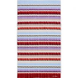 MISSONI HOME EVA beach towel with multicolored fabric embroidery for men and women