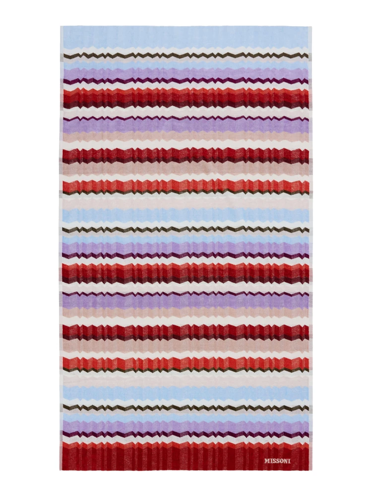 MISSONI HOME EVA beach towel with multicolored fabric embroidery for men and women alternative