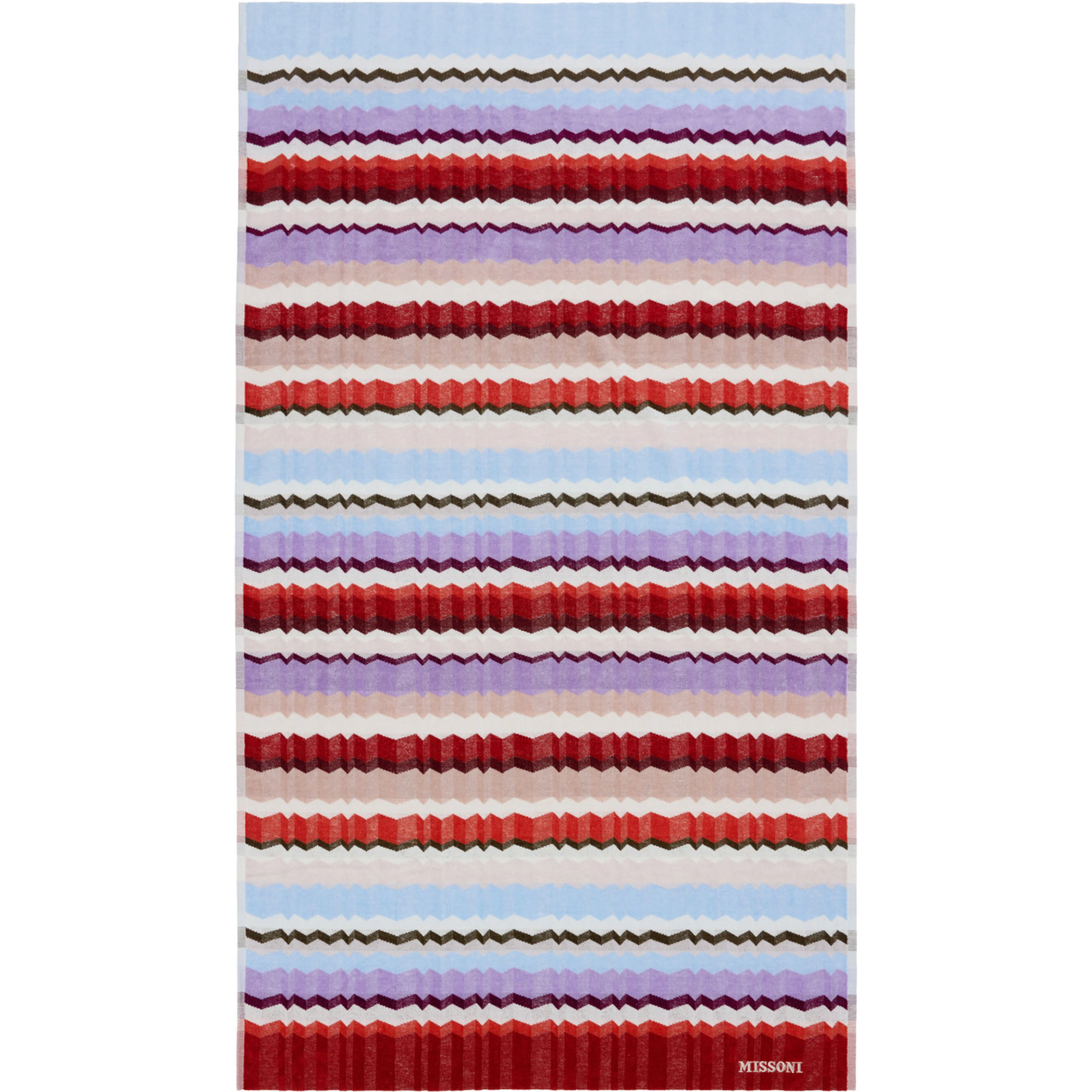 MISSONI HOME EVA beach towel with multicolored fabric embroidery for men and women