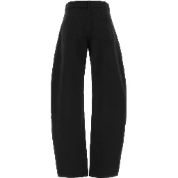 ROUND PANTS BLACK DENIM